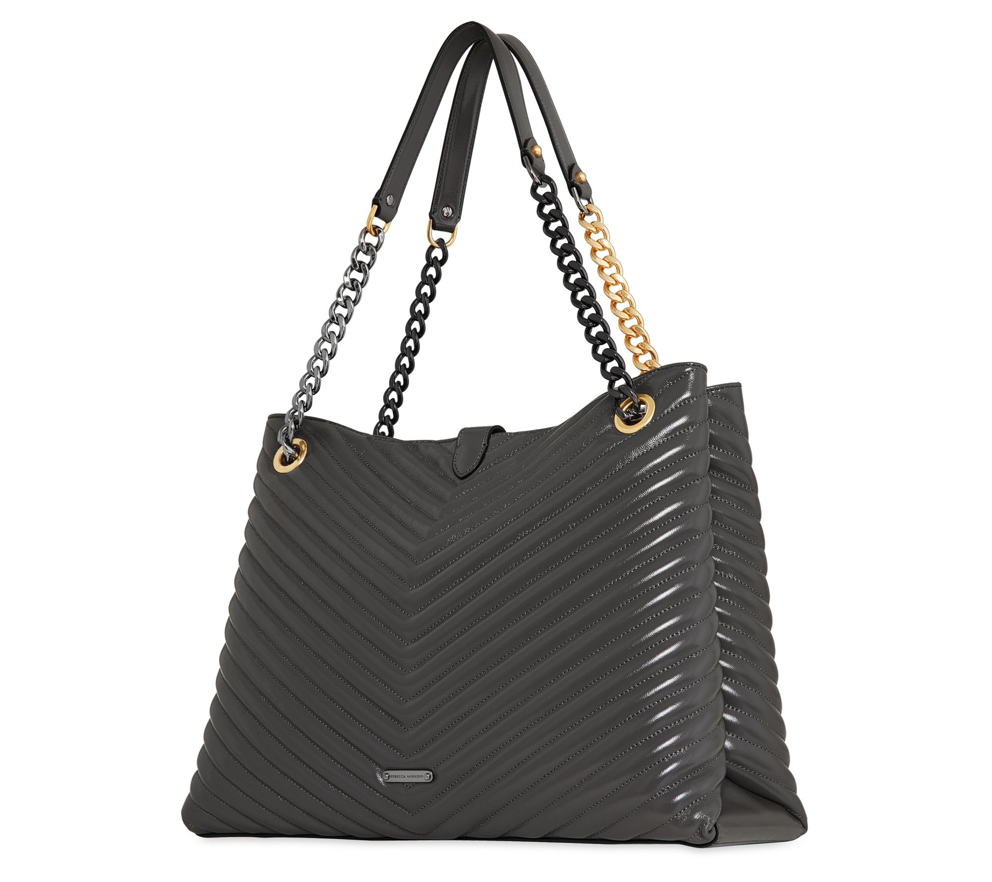 Rebecca Minkoff Edie Chevron Quilted Leather Tote Bag - QVC.com