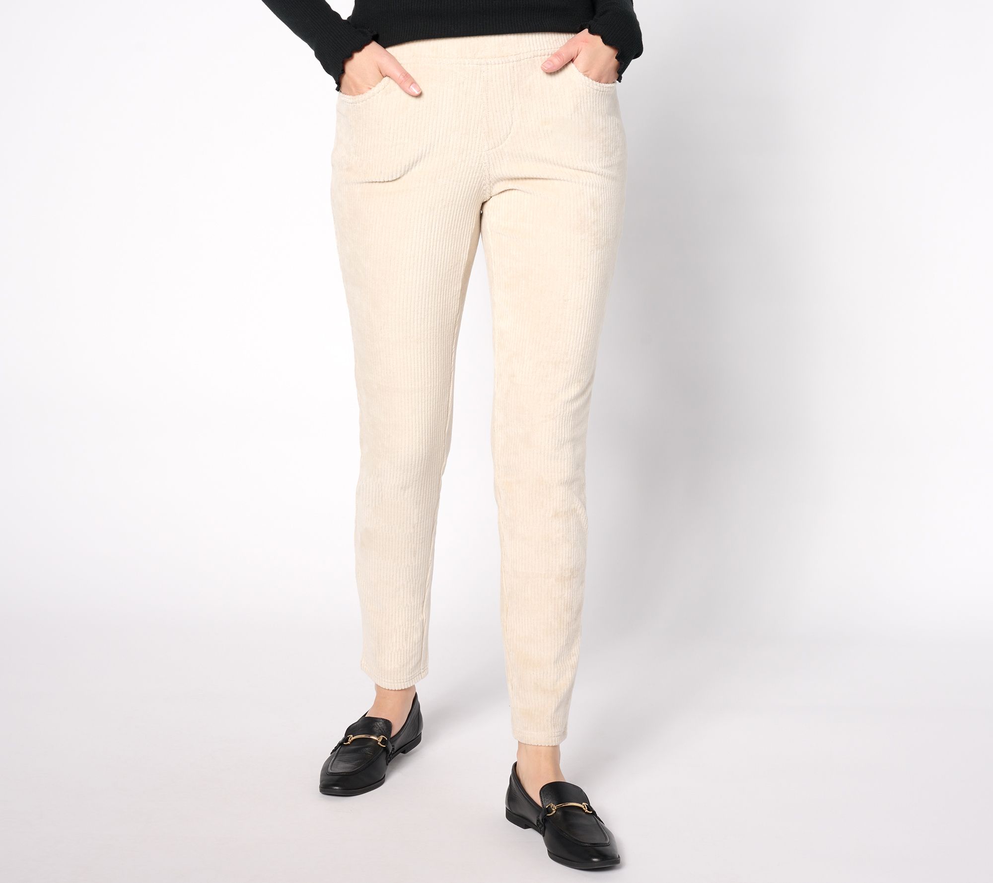 As Is Susan Graver Weekend Premium Stretch Pull-On Capri Leggings