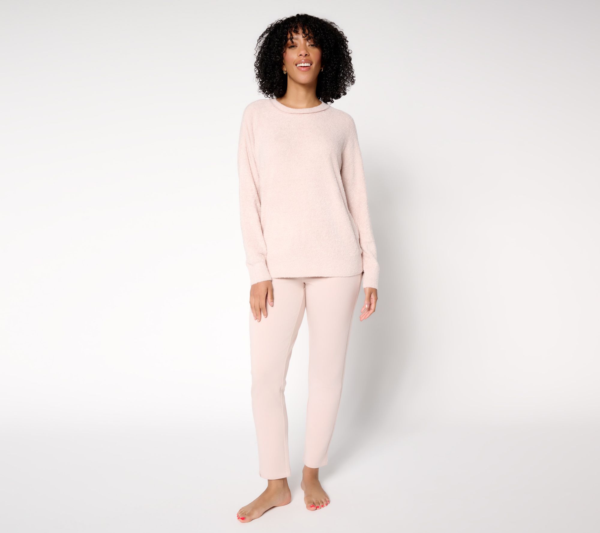 Barefoot Dreams Petite CozyChic Lite Pullover & Straight Leg Pant