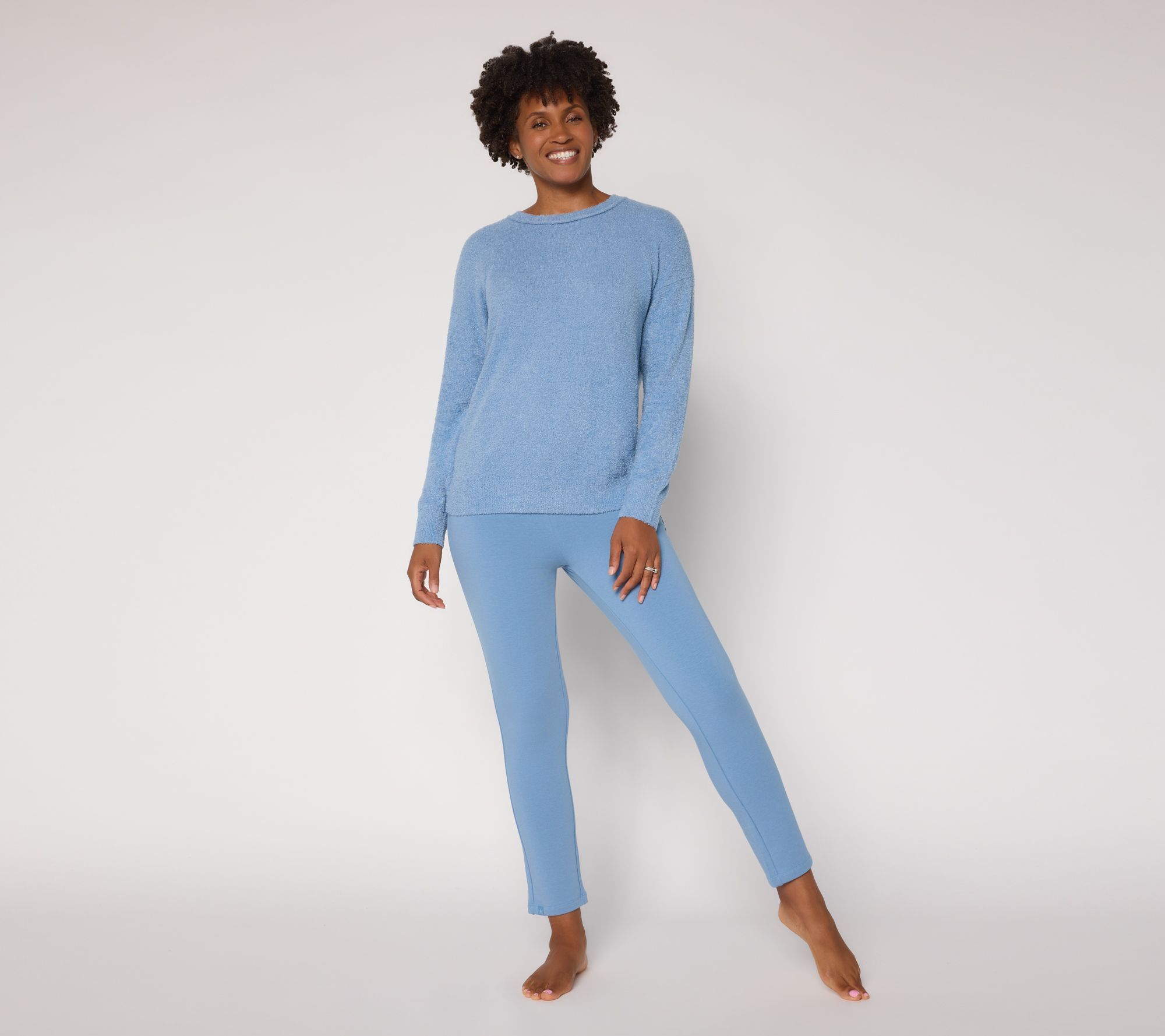 Barefoot Dreams Petite CozyChic Lite Pullover & Straight Leg Pant