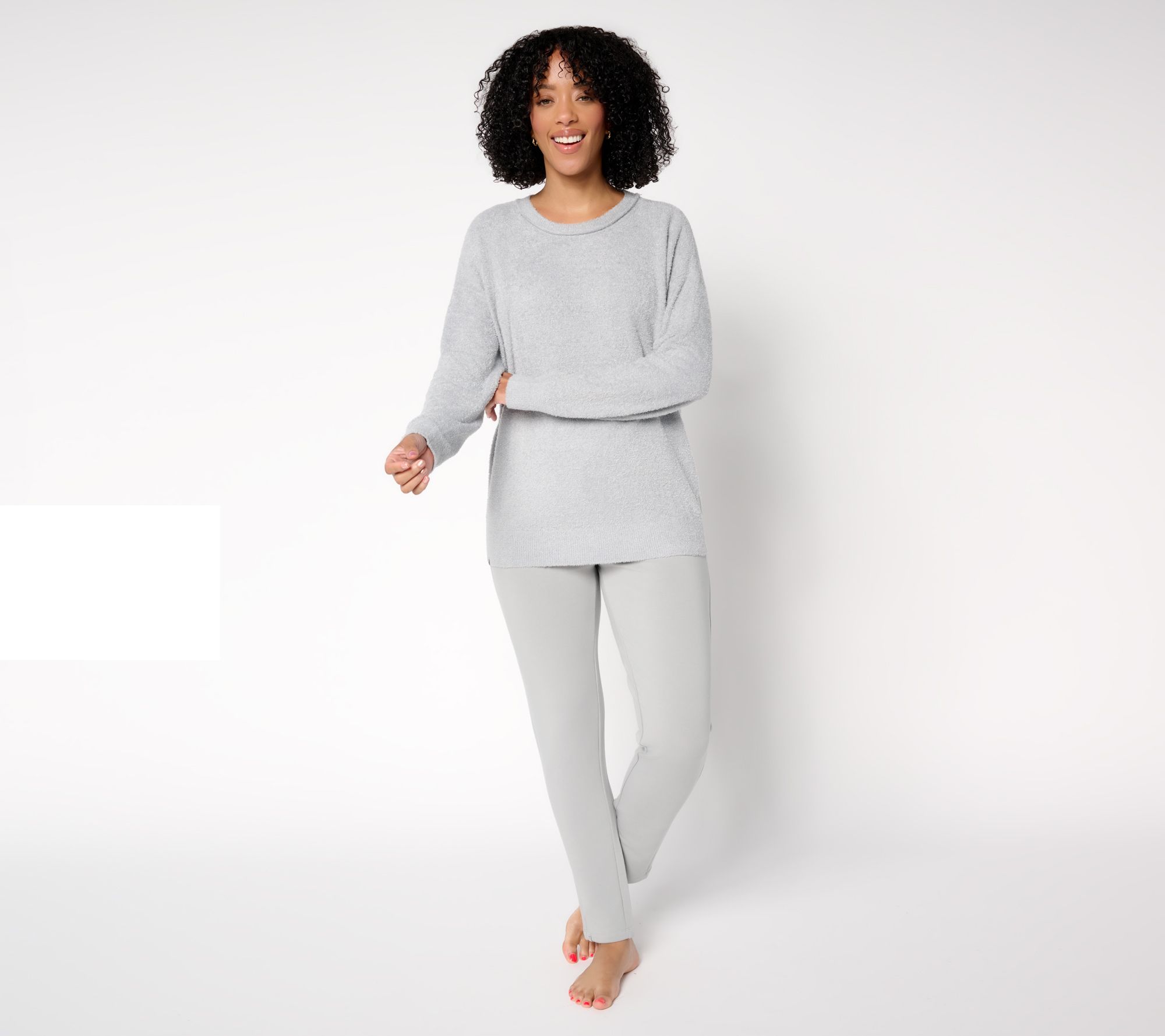 Barefoot Dreams Petite CozyChic Lite Pullover & Straight Leg Pant