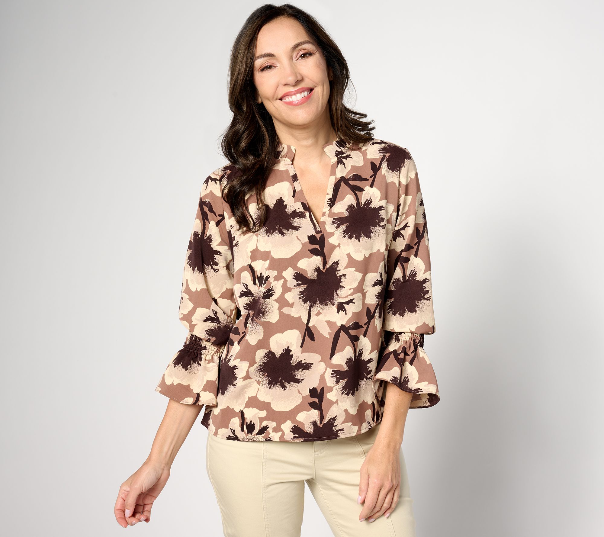 "As Is" Studio Park x Leah Williams Bold Floral Printed Blouse