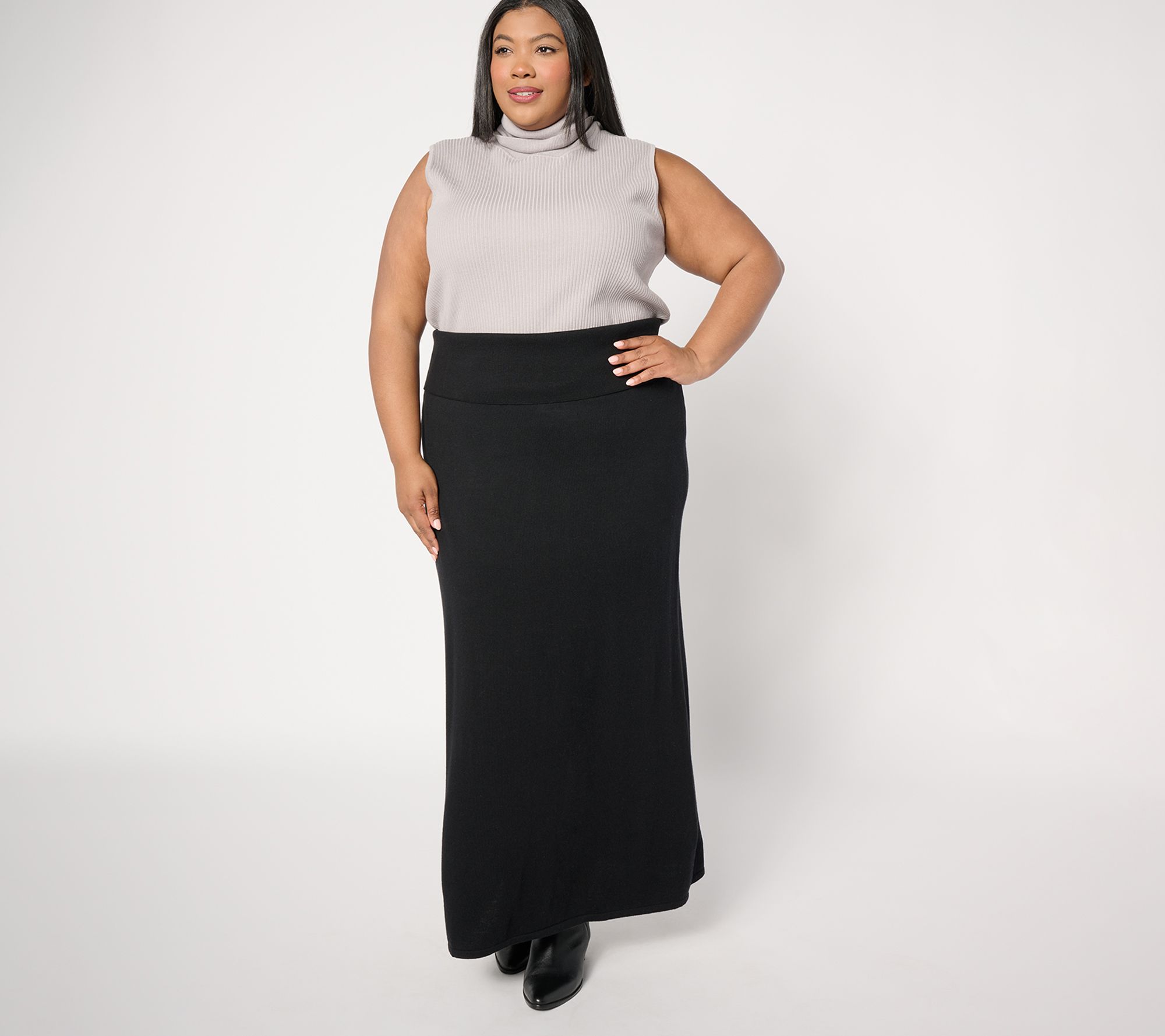 High waisted black skirt qvc hotsell