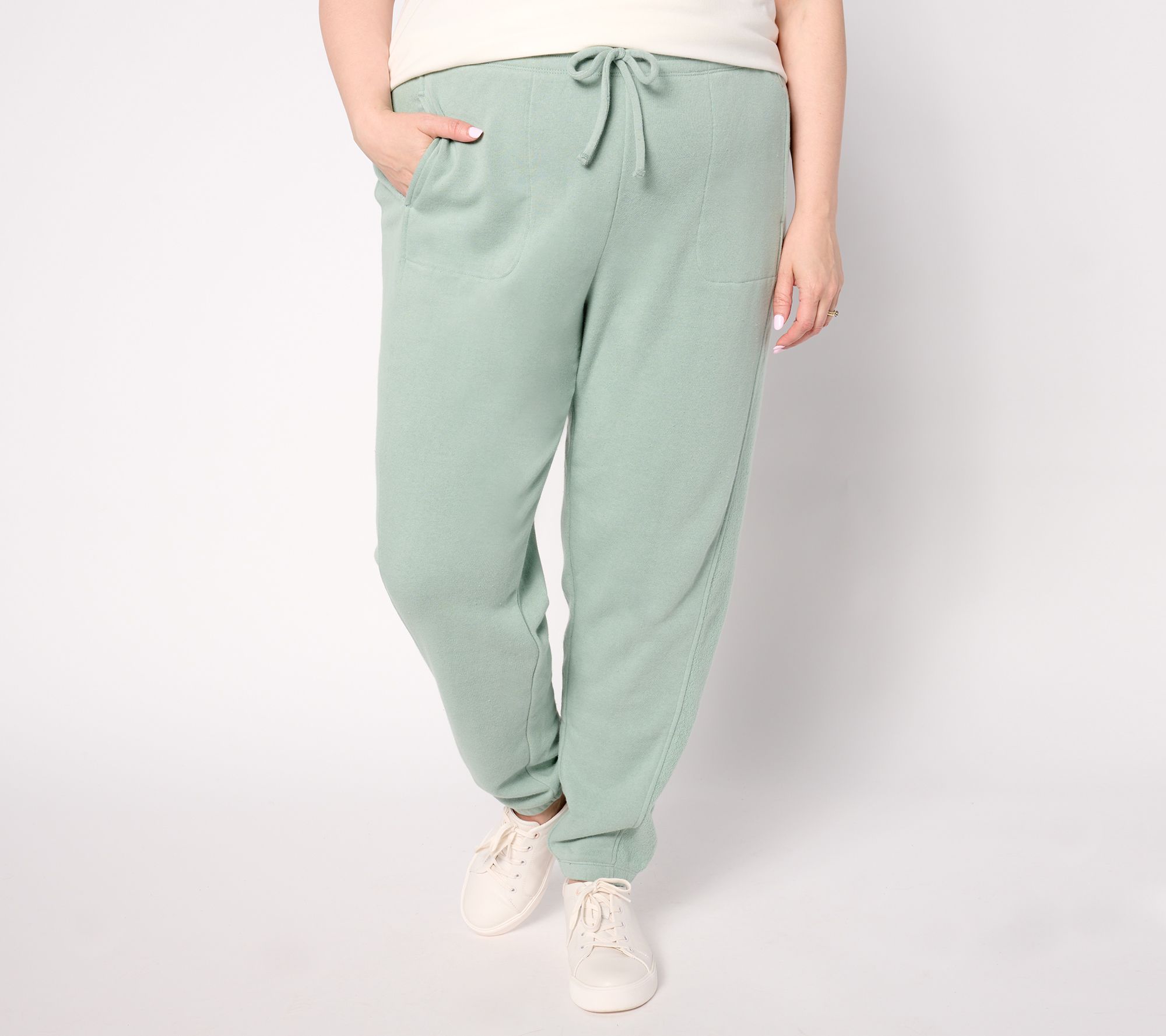 AnyBody Petite Brushed French Terry Joggers