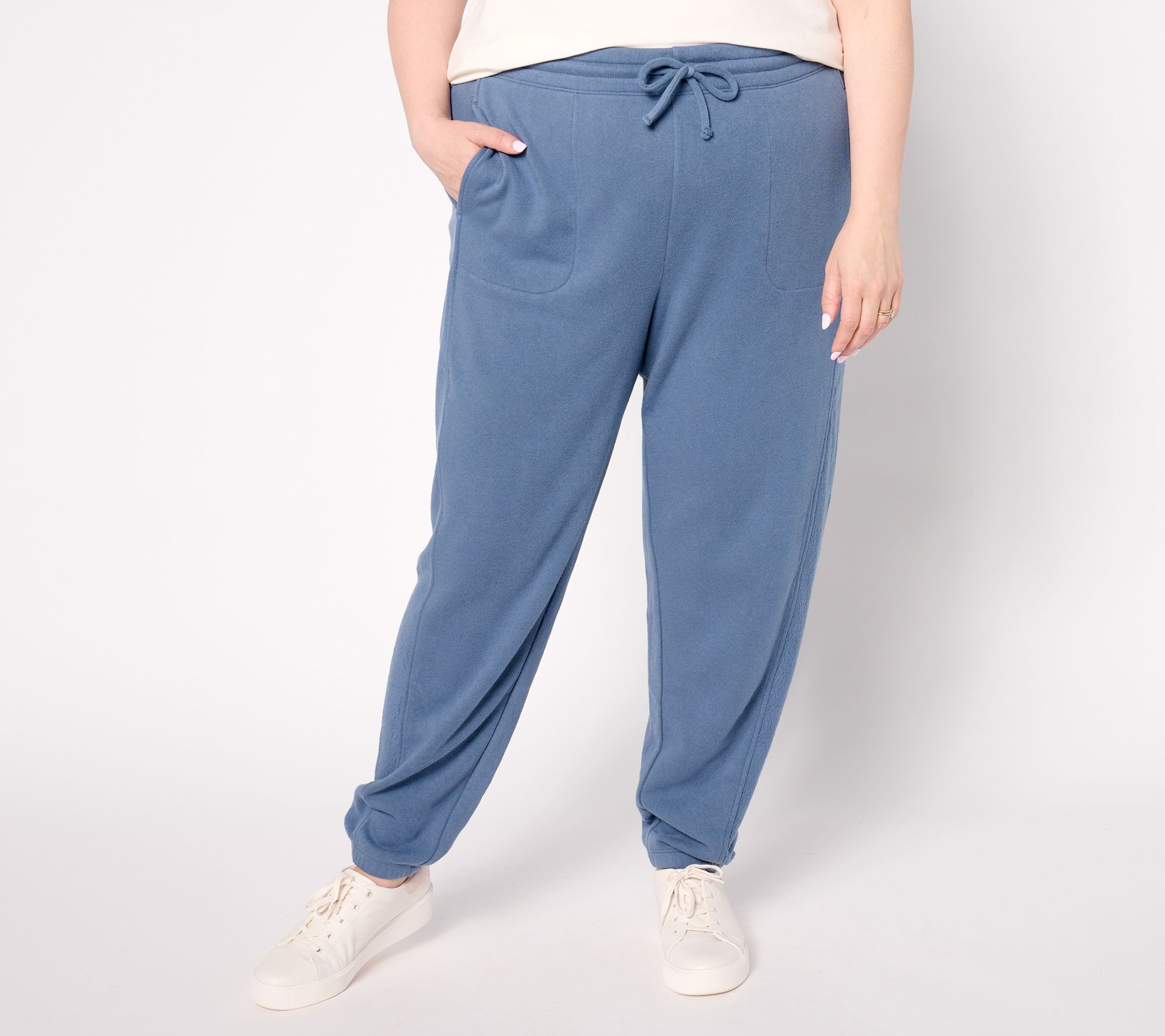 AnyBody Petite Brushed French Terry Joggers