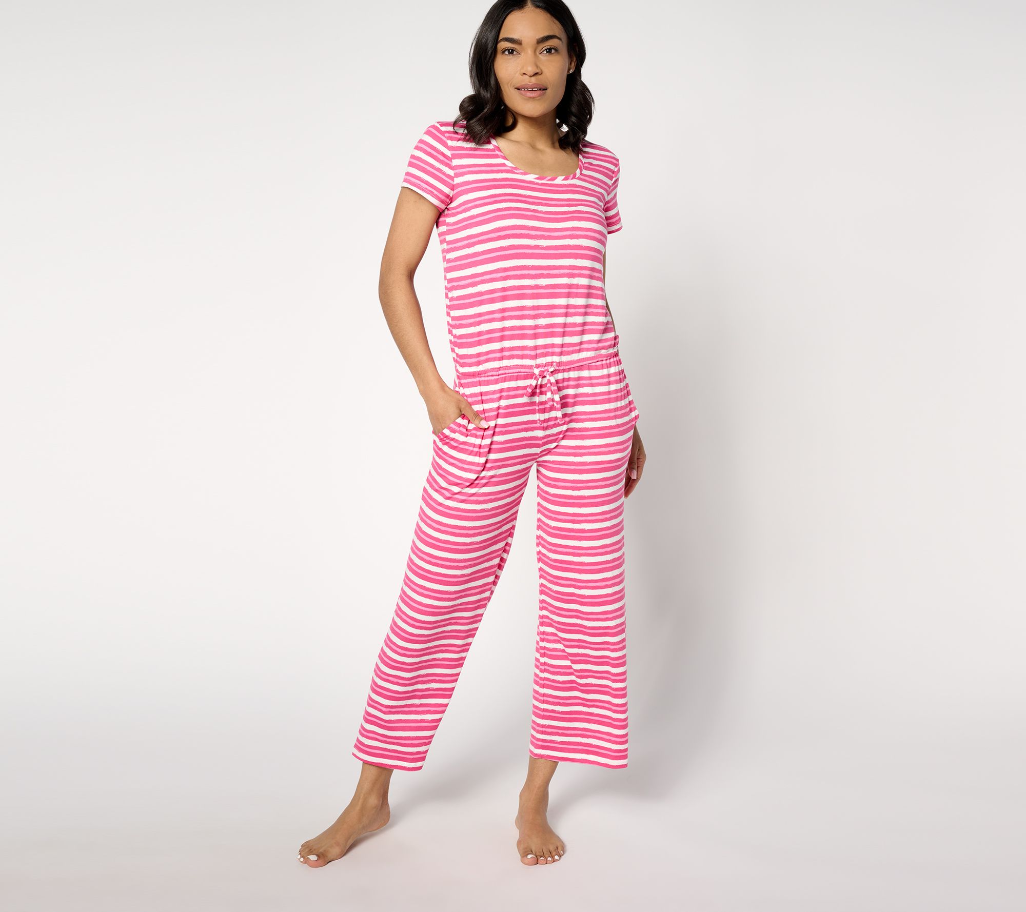 "As Is" MUK LUKS Cloud Knit Square Neck Jumpsuit