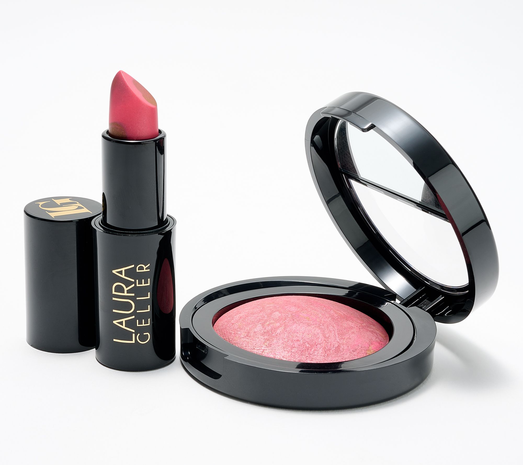 Laura Geller Baked Blush & Italian Marble Lipstick Set