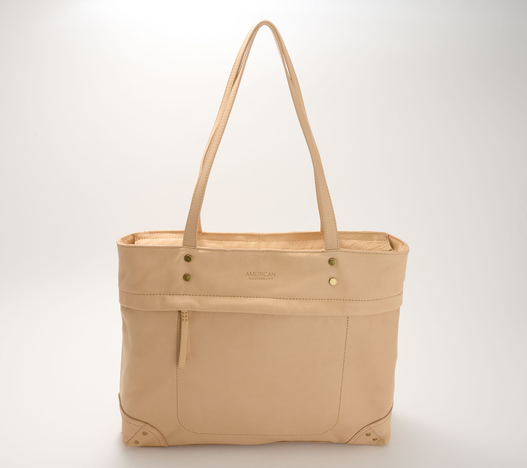 "As Is" American Leather Co. Leather Miles Zip Top Tote