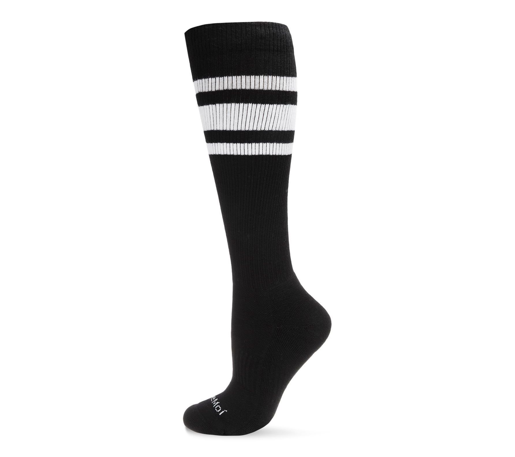 Memoi Unisex Striped Athletic Cushion Compression Socks