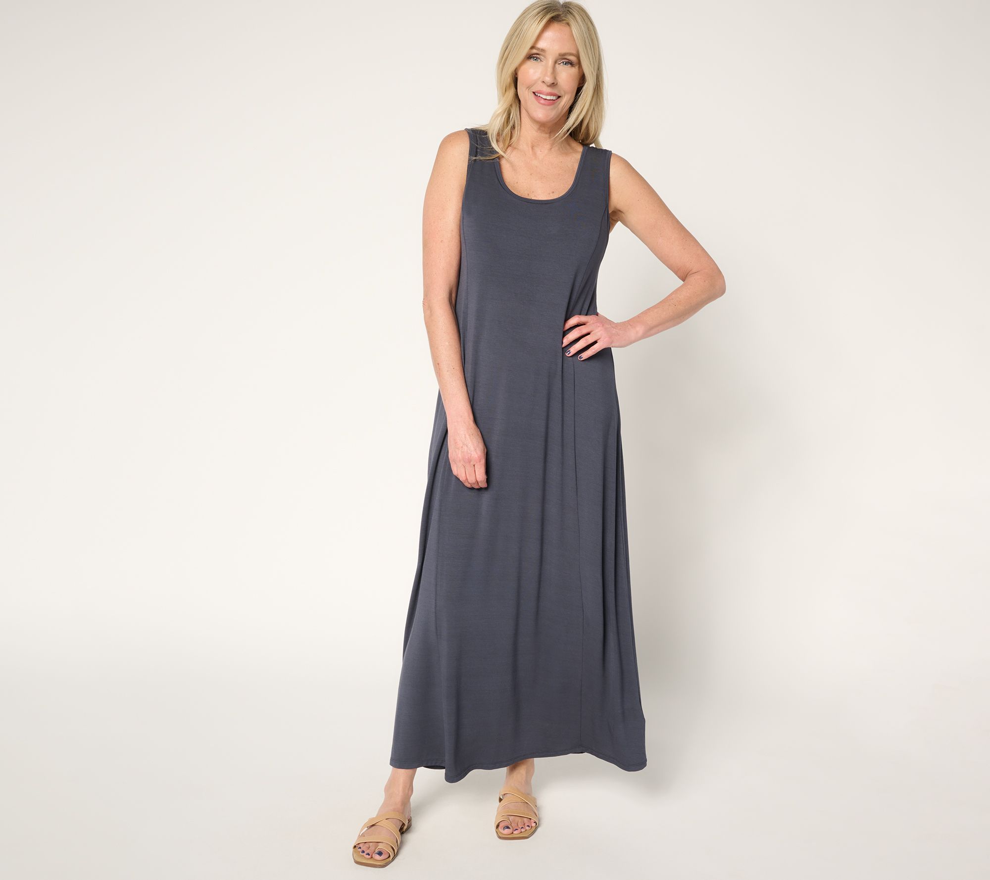 Modern Soul Soothing Knit Jersey Maxi Dress w/ Support System