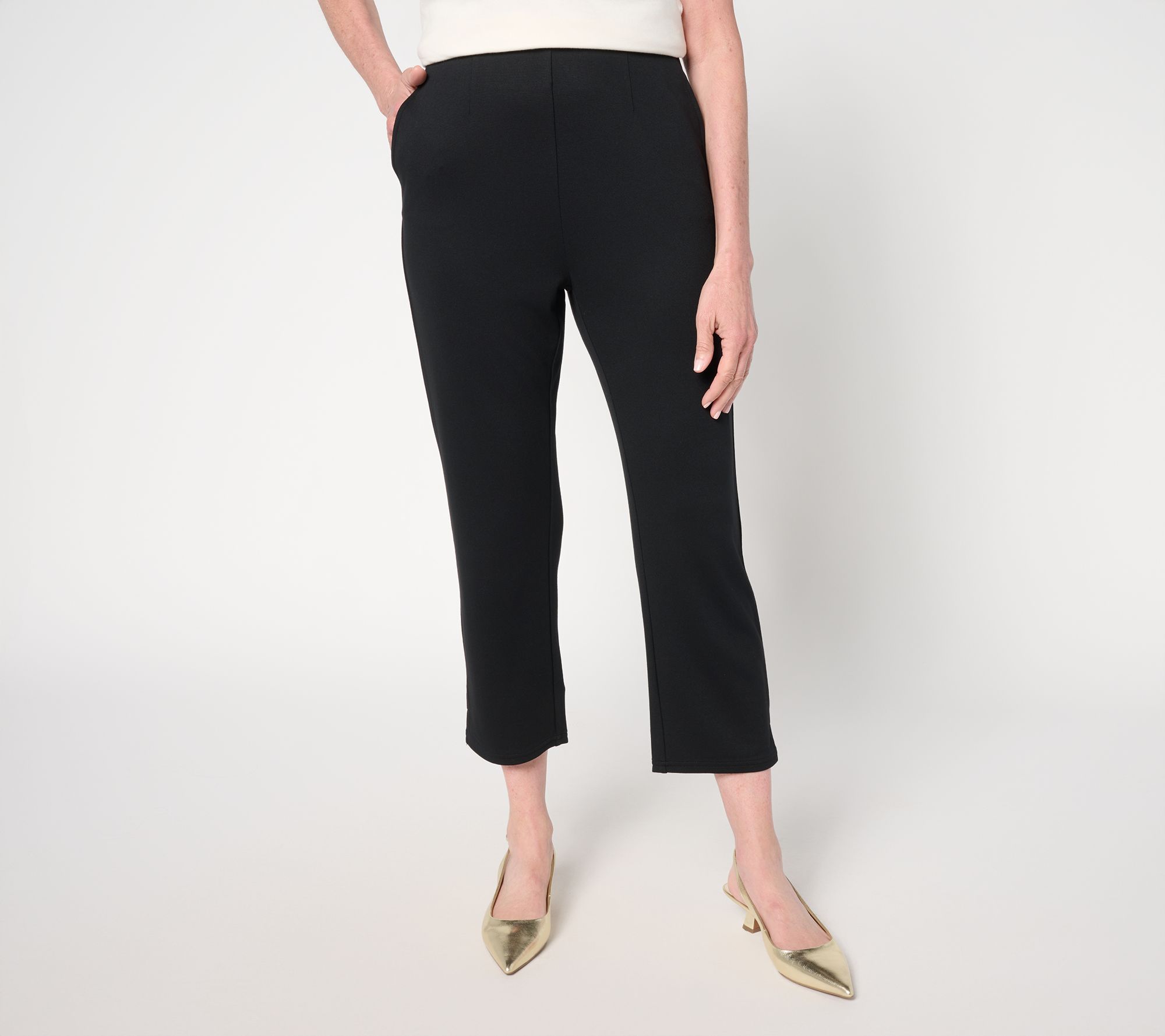BEAUTIFUL by Lawrence Zarian Regular Pull-On Silky Ponte Cropped Pant