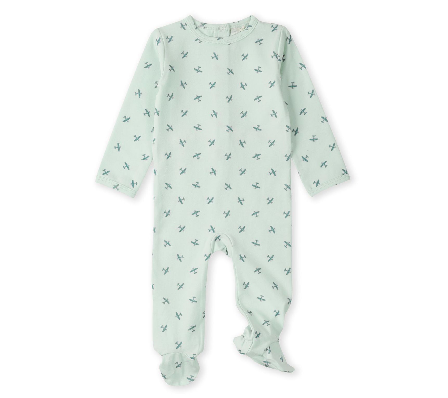 MiniMoi Baby and Toddler Boys Cotton Rich "Aviation" Footie