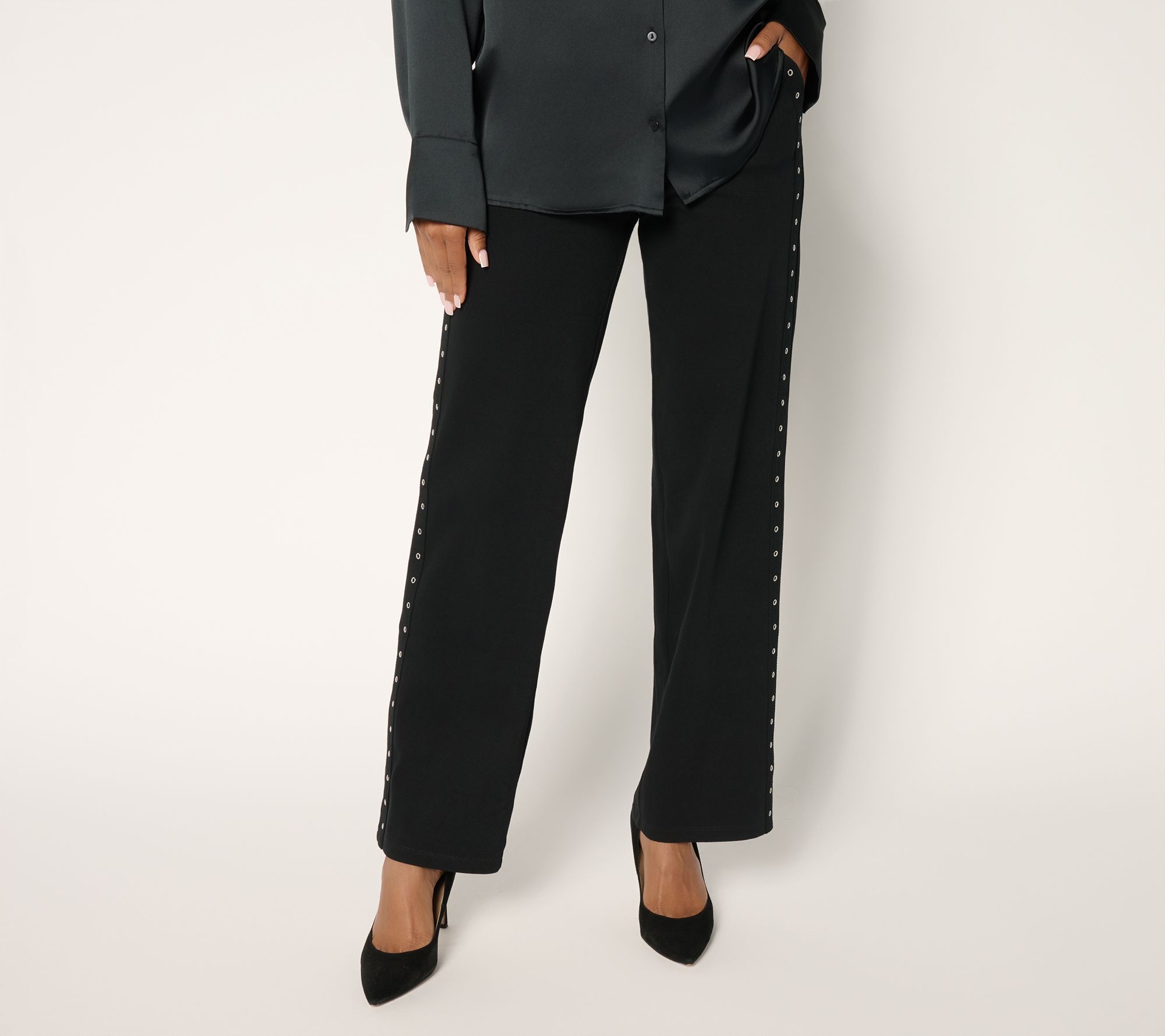 Women with Control Petite Wide Leg St Tropez Twill Pants