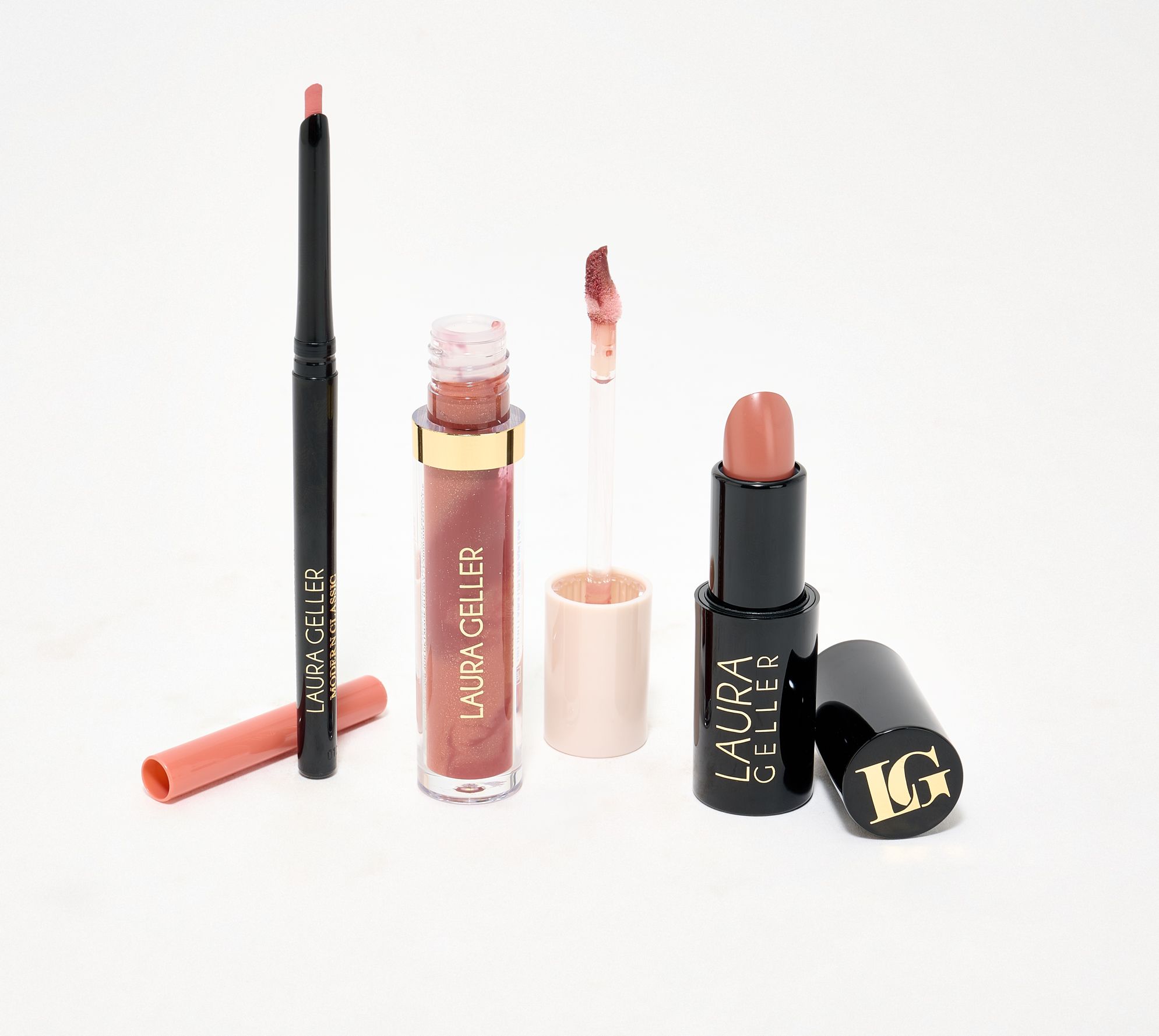 Laura Geller 3-Piece Lipstick, Liner and Gloss Collection