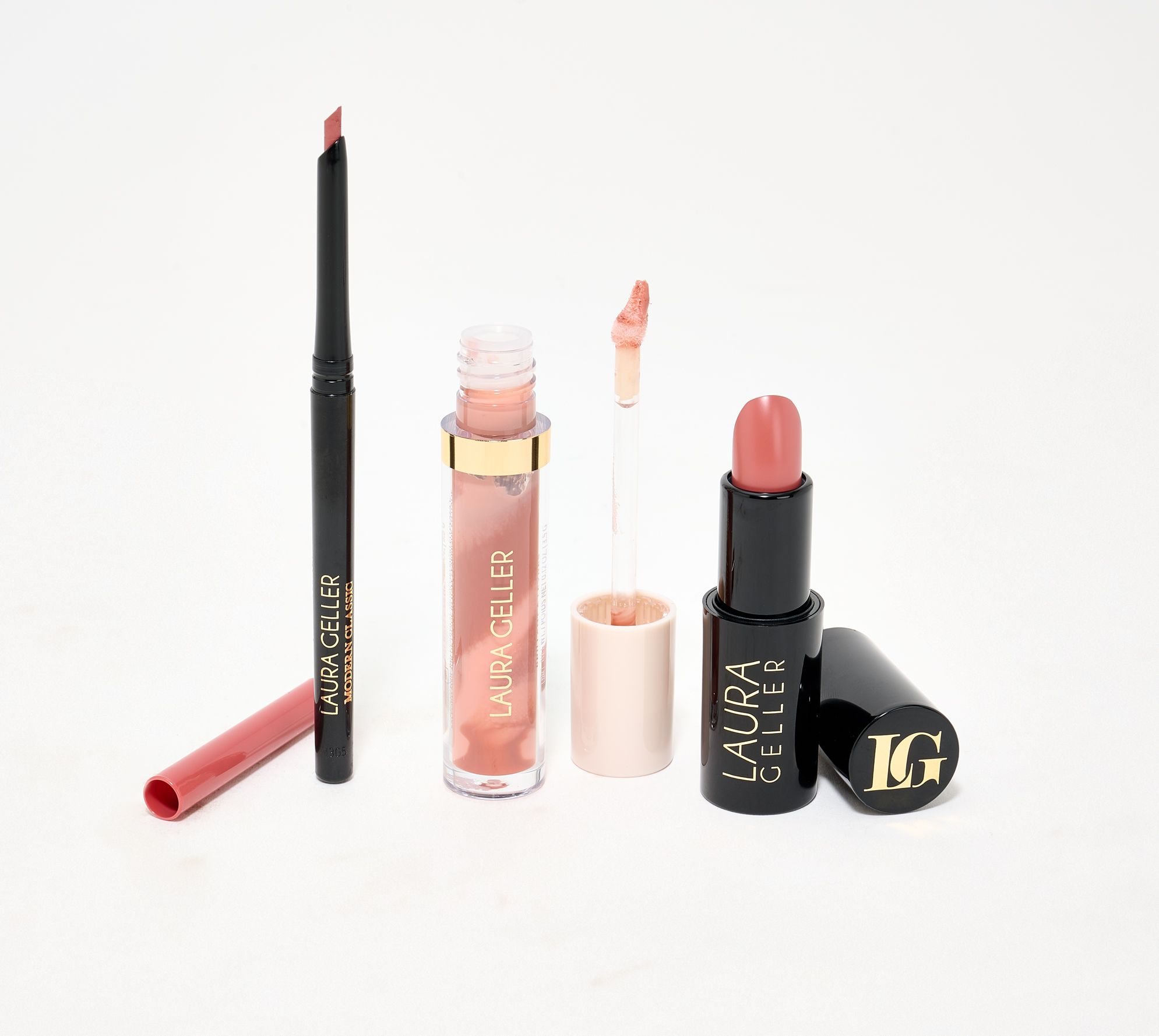 Laura Geller 3-Piece Lipstick, Liner and Gloss Collection