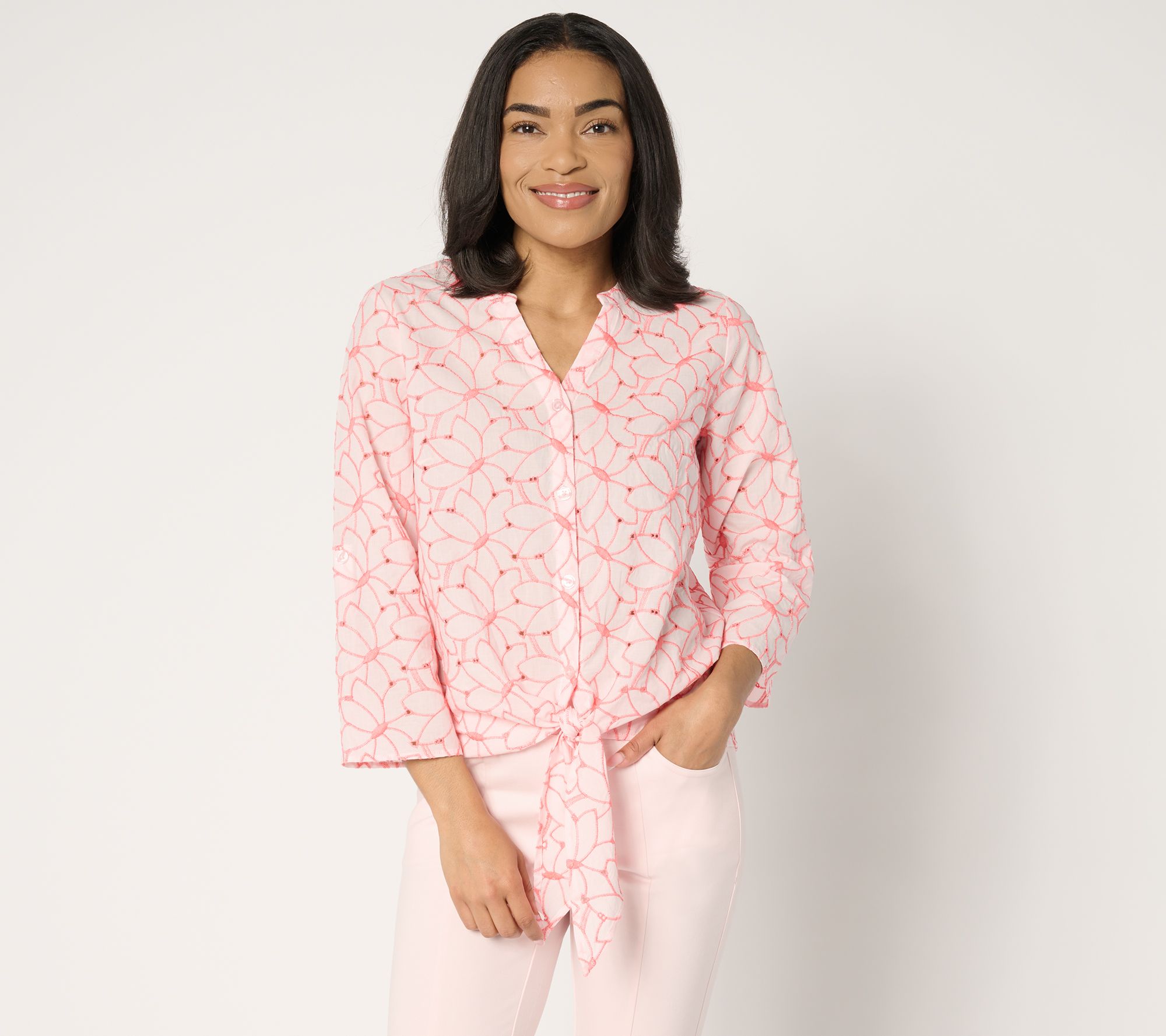 "As Is" Bellisima by Kim Gravel Make My Daisy 100% Cotton Blouse