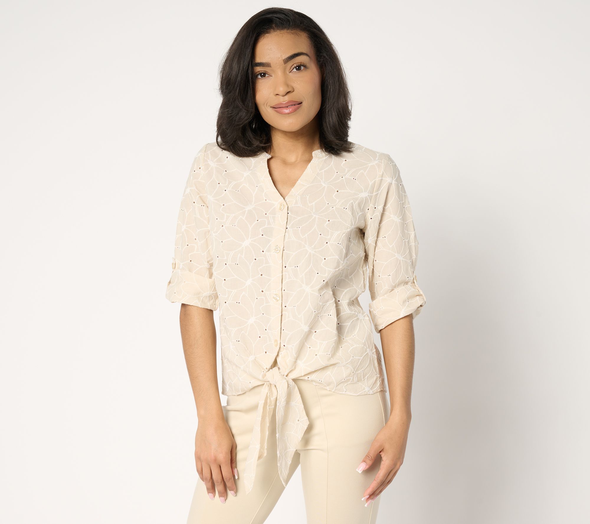 "As Is" Bellisima by Kim Gravel Make My Daisy 100% Cotton Blouse