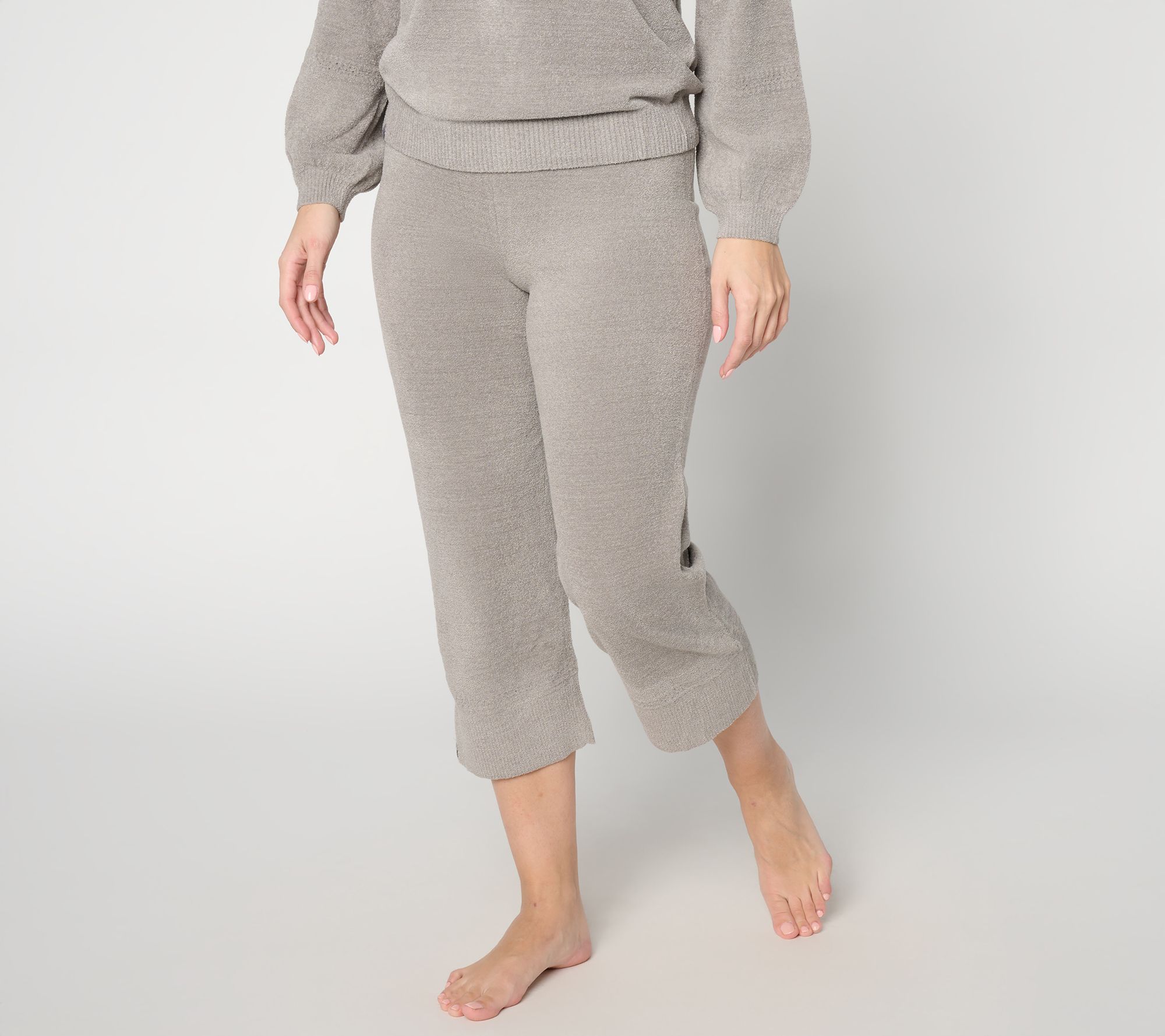 Barefoot Dreams Reg. CozyChic Ultra Lite Placed Stitch Crop Pant