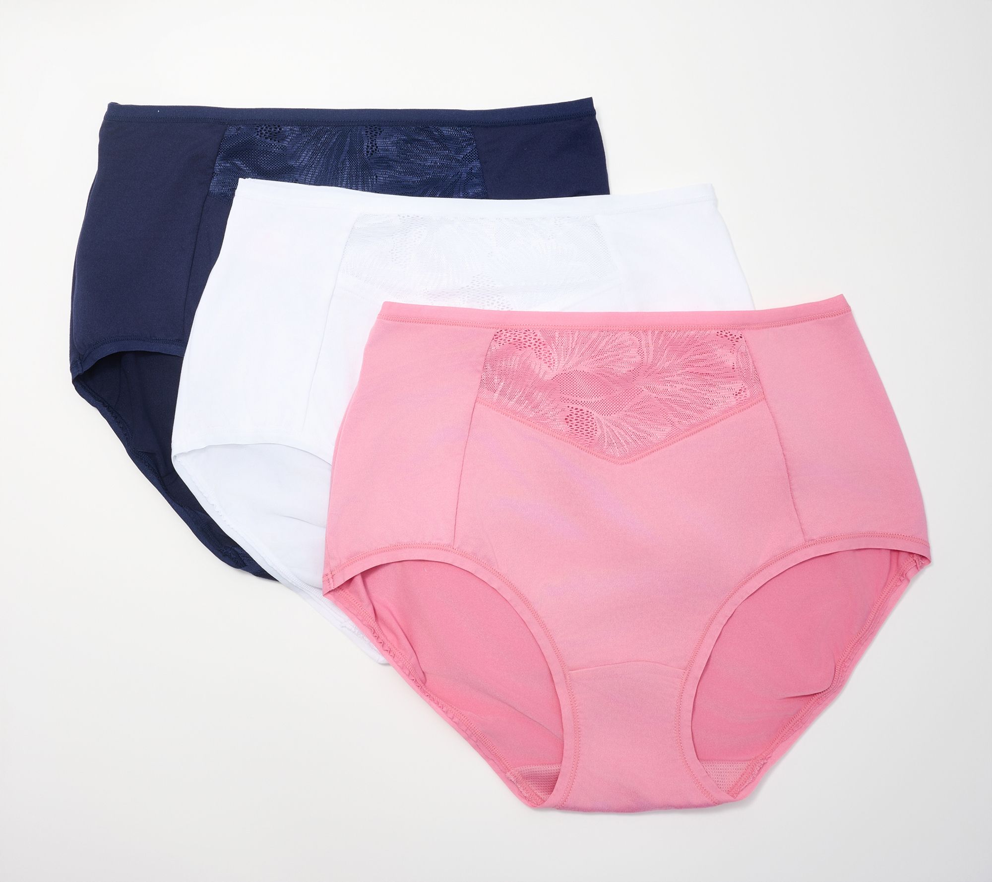 Breezies Fan Lace Full Brief Panty Set of 3