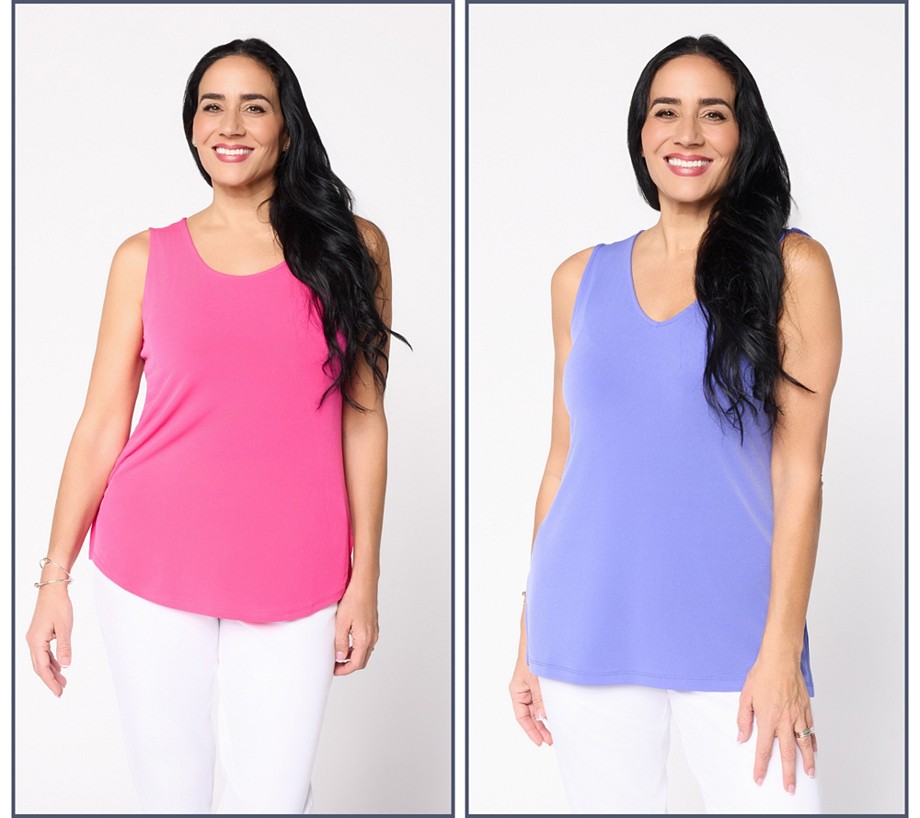 Susan Graver Essentials Liquid Knit Set of 2 Tanks