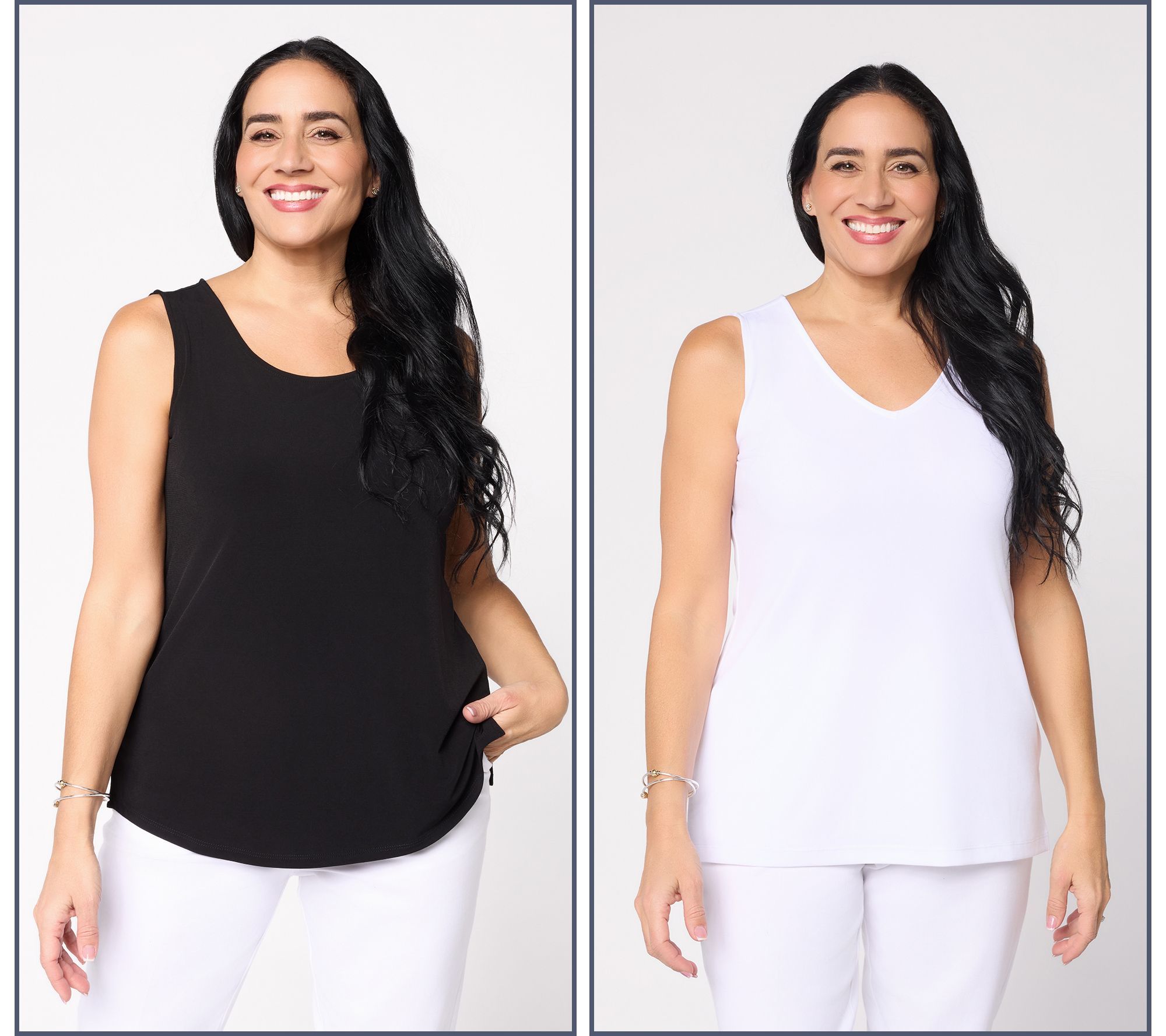 Susan Graver Essentials Liquid Knit Set of 2 Tanks