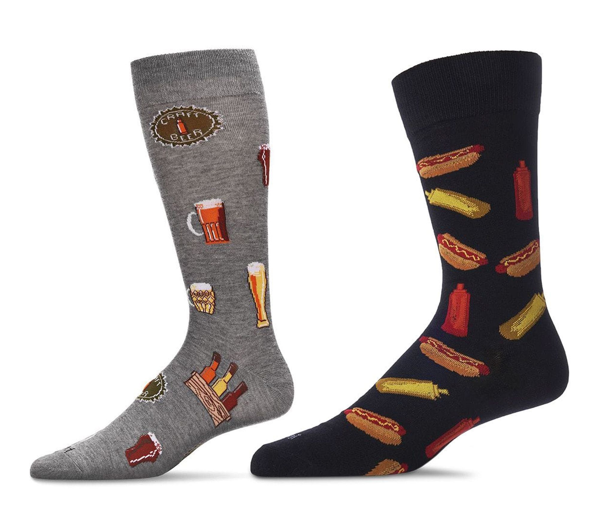 MeMoi Men's Set of 2 Novelty Crew Socks
