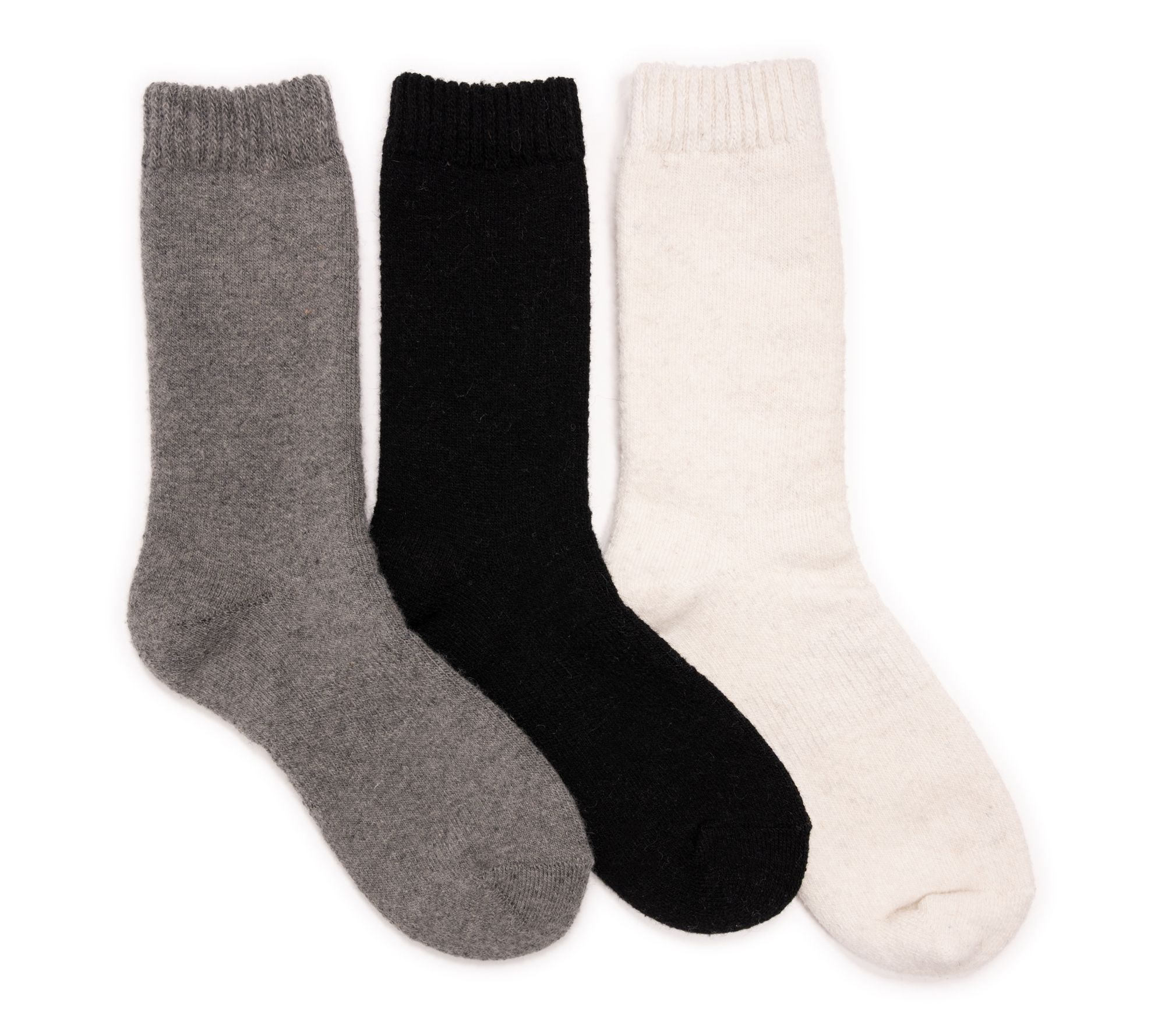 MUK LUKS Women's Set of 3 Cozy 6" Wool Socks
