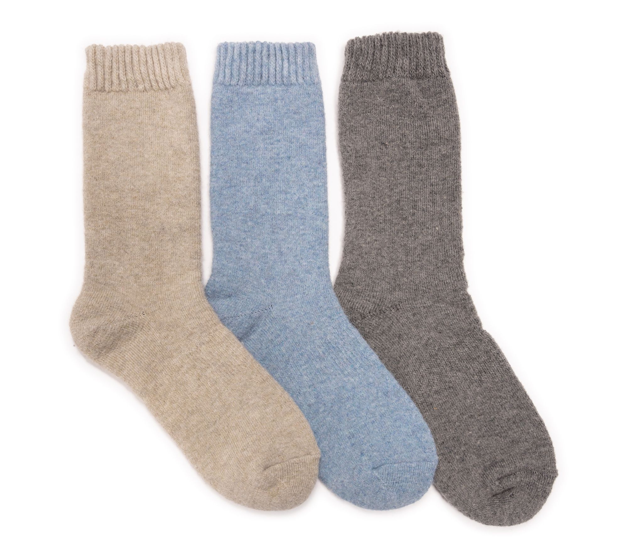 MUK LUKS Women's Set of 3 Cozy 6" Wool Socks