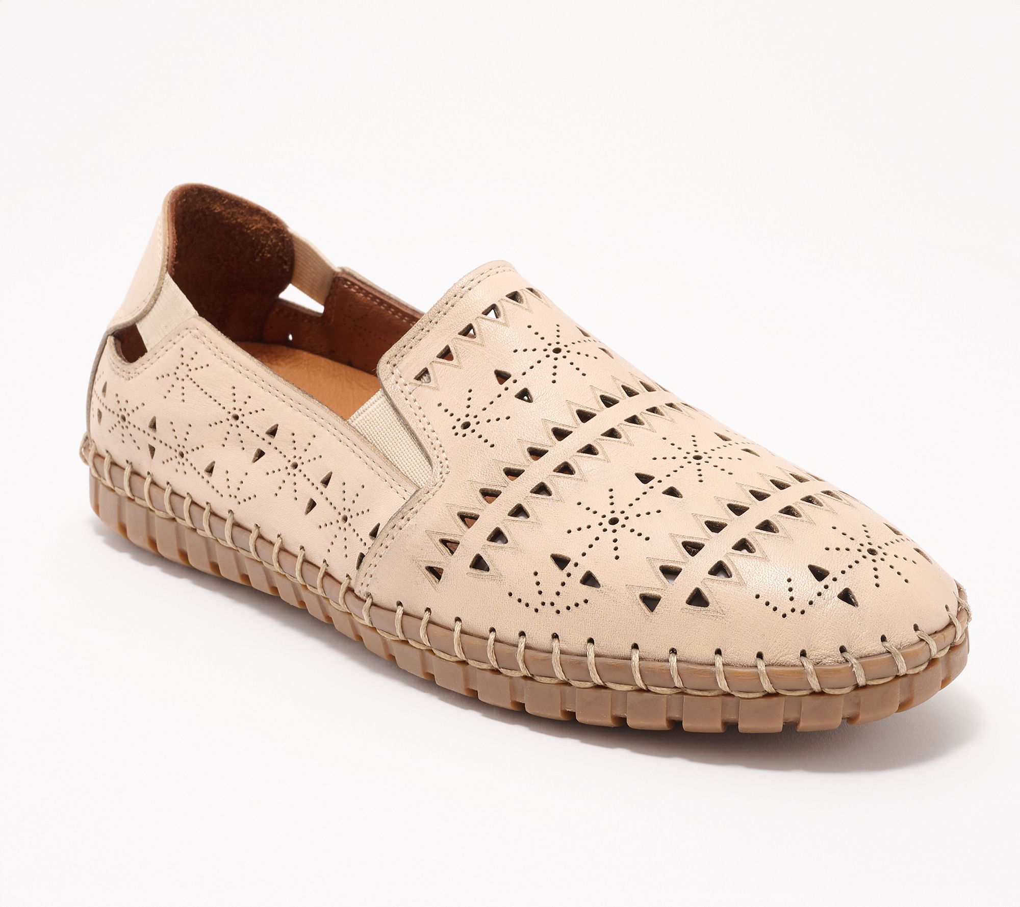Miz Mooz Perforated Leather Slip-Ons - Nyla