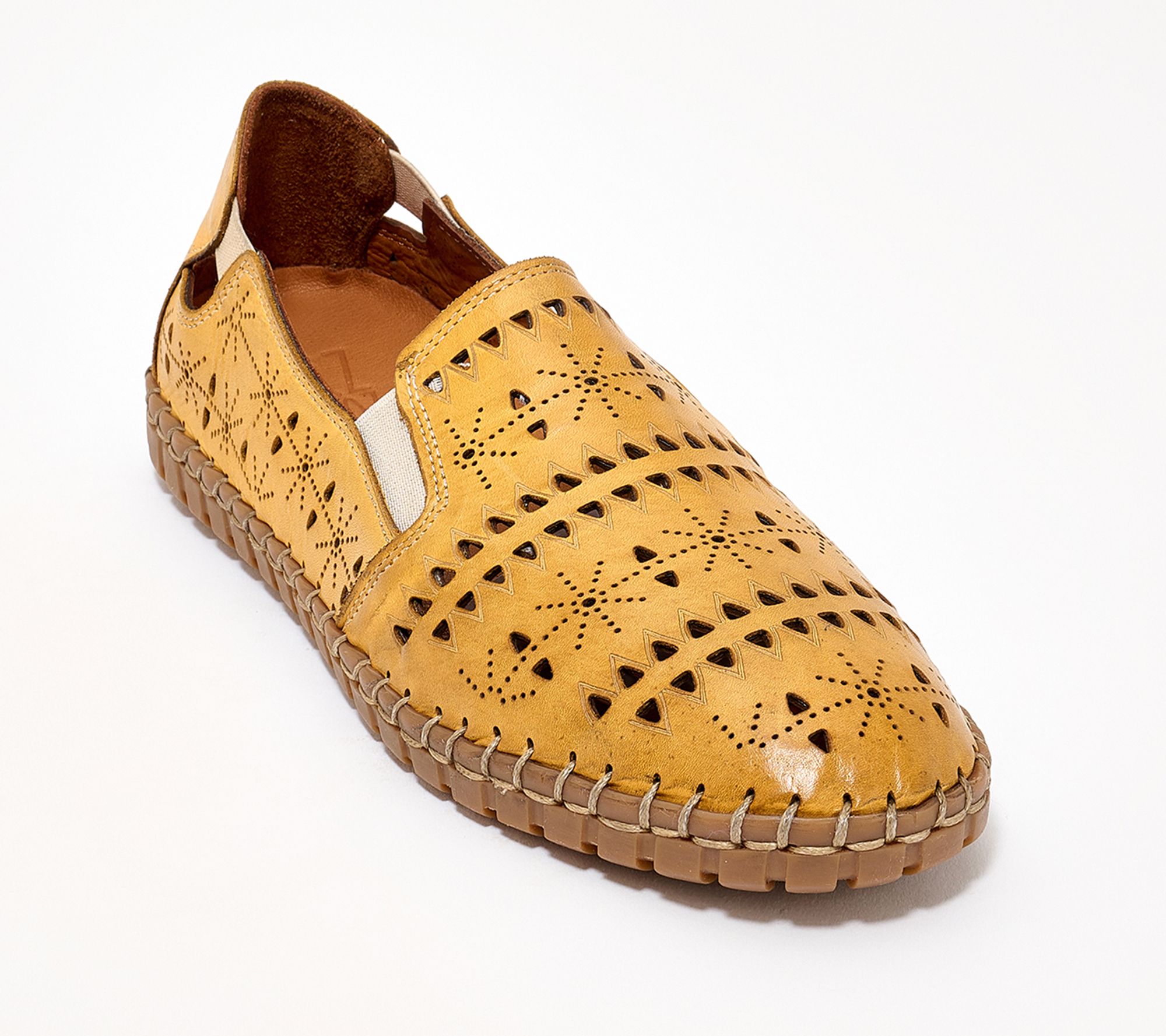 Miz Mooz Perforated Leather Slip-Ons - Nyla