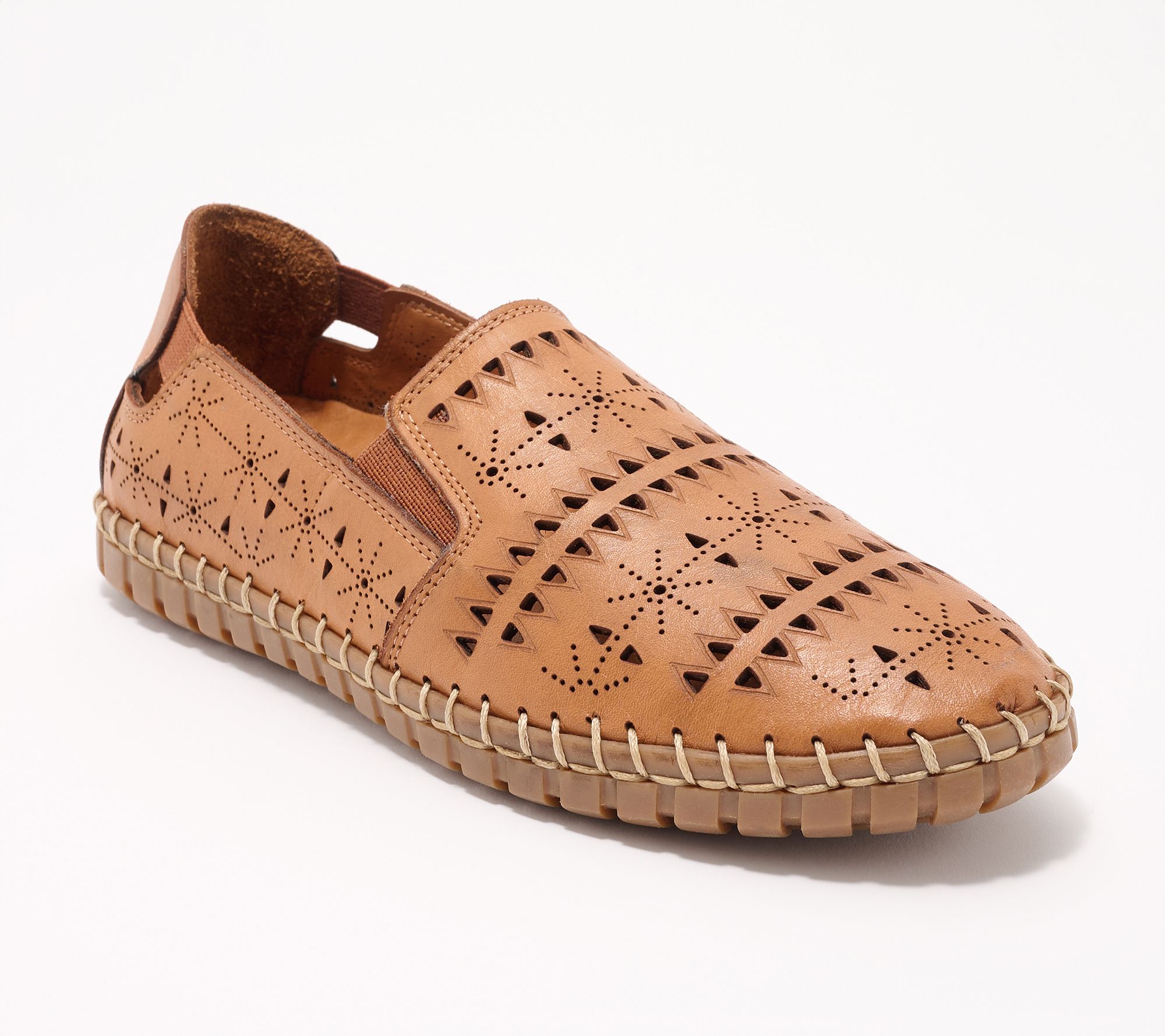 Miz Mooz Perforated Leather Slip-Ons - Nyla