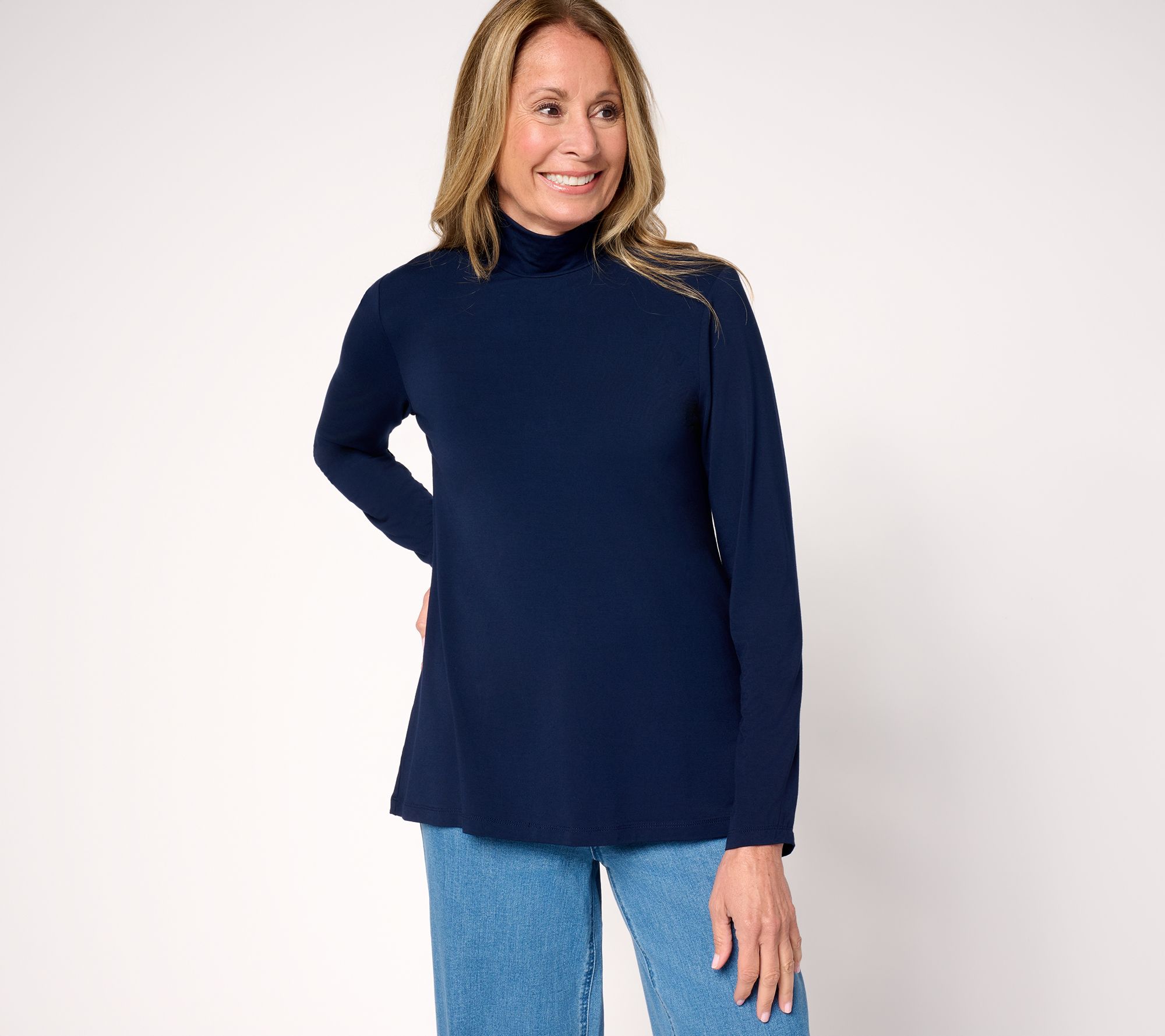 "As Is" Susan Graver Weekend Essentials Rayon Allure Knit Top