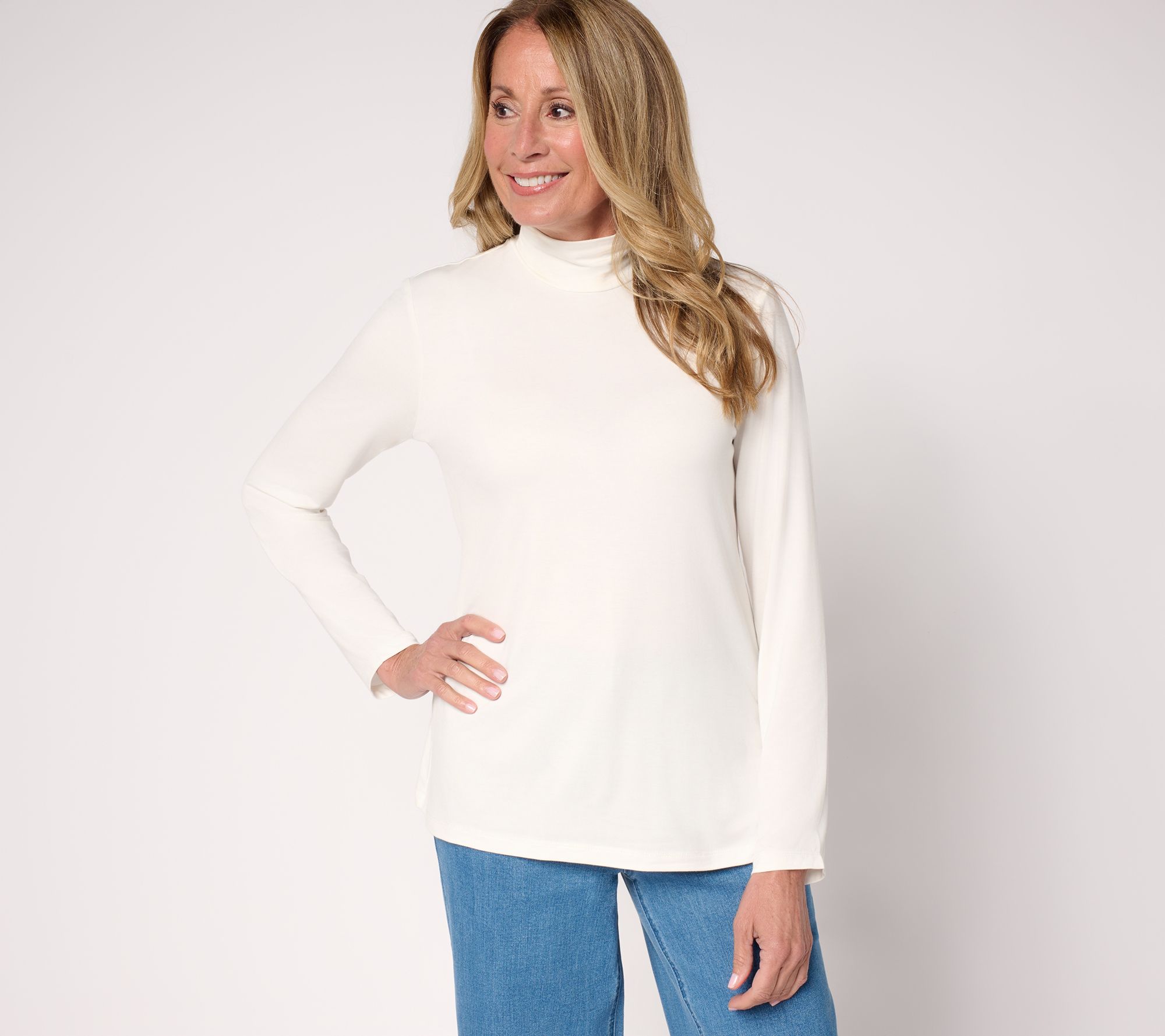 "As Is" Susan Graver Weekend Essentials Rayon Allure Knit Top