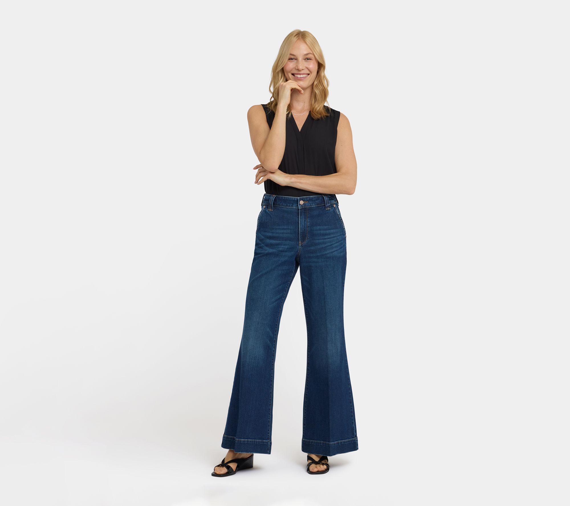 NYDJ Mia Palazzo Wide Belt Loops Jeans