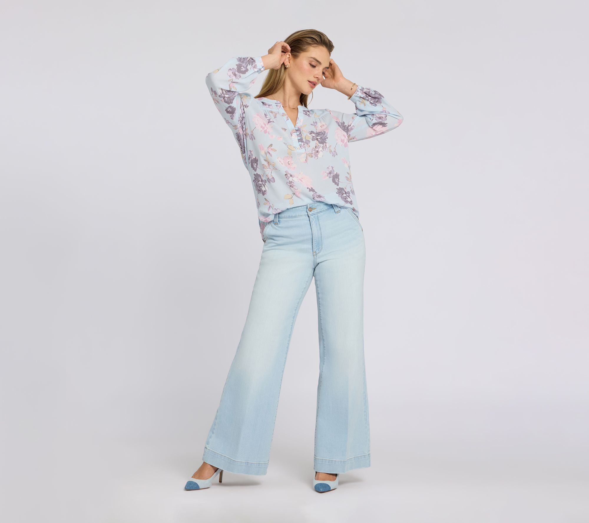 NYDJ Mia Palazzo Wide Belt Loops Jeans