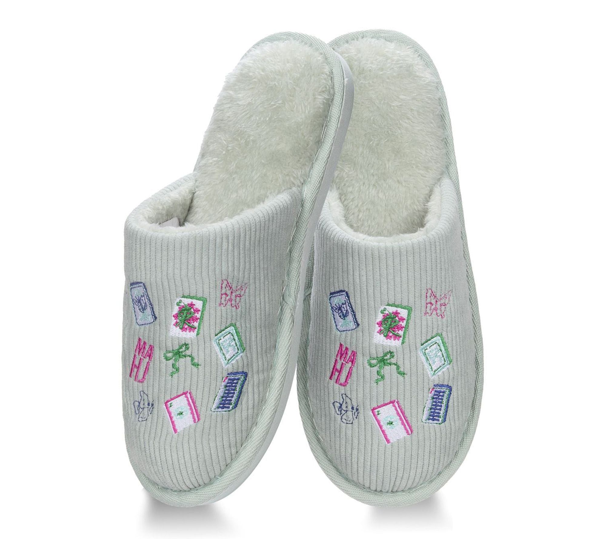 Memoi Mah Jong Plush Slippers
