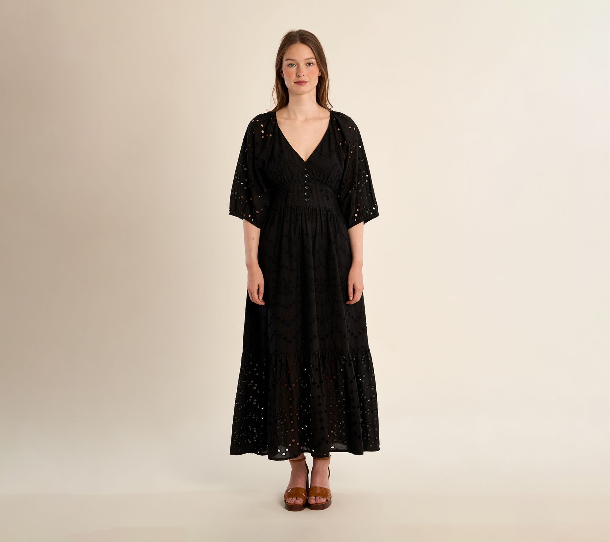 Molly Bracken Front Button Maxi Dress