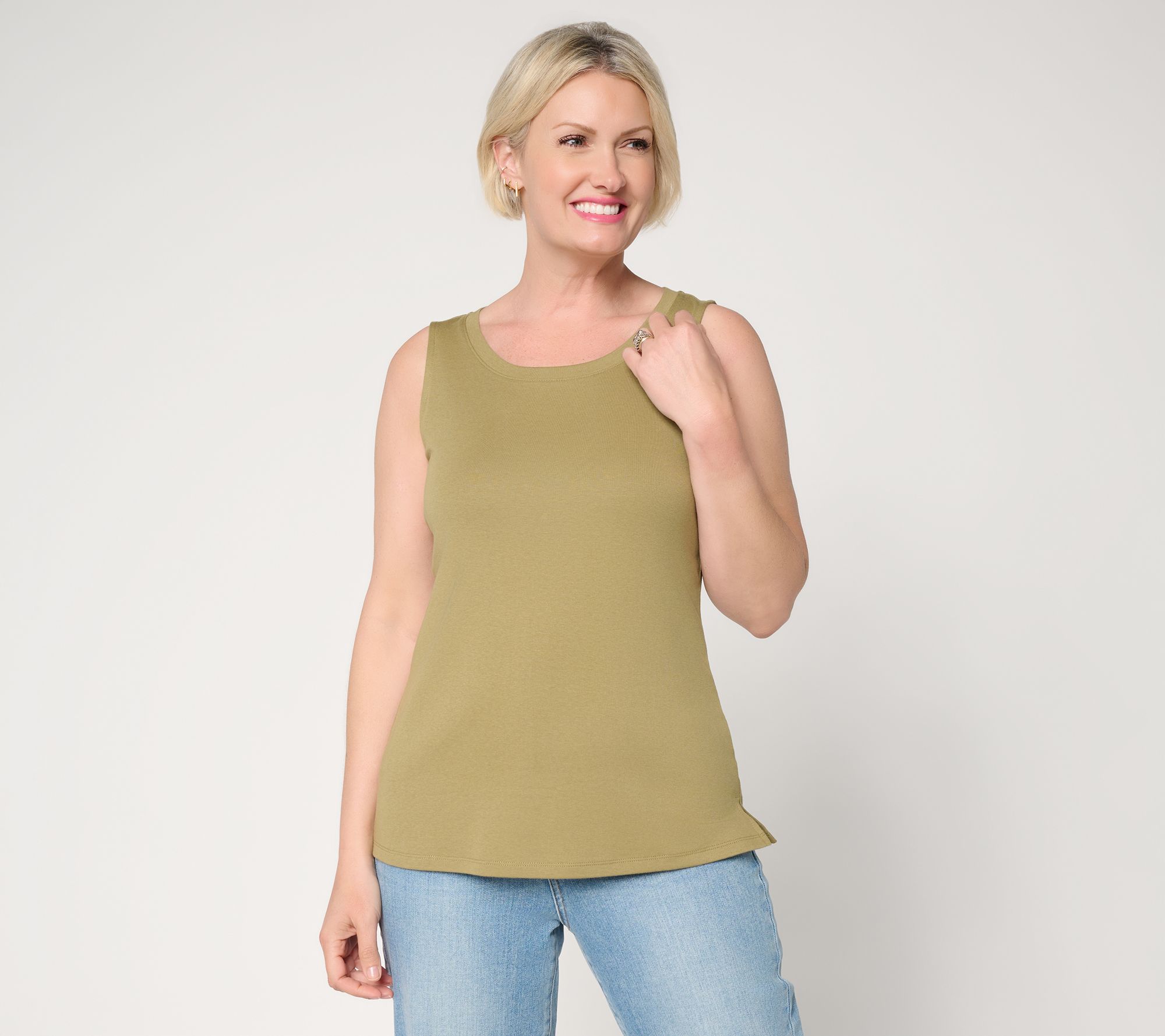 "As Is" Belle by Kim Gravel TripleLuxe Micro Rib Modern Tank
