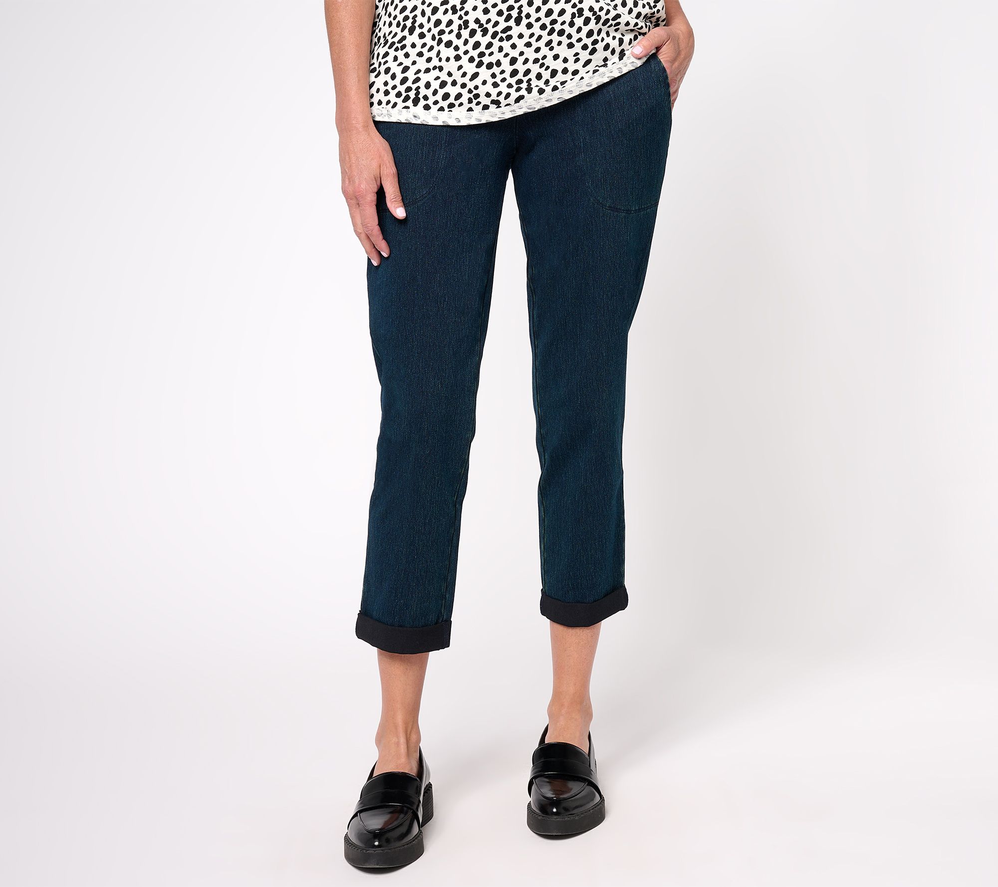 Women with Control Prime Stretch Denim Crop Jean - QVC.com