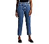 JAG Belted Pleat High Rise Tapered Leg Pant-Blue Cruise