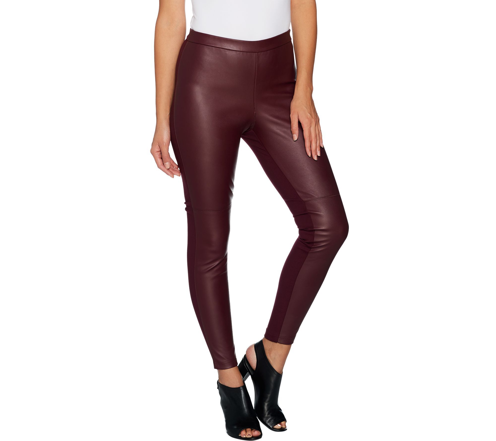 Graphic Tee + Leather Ponte Pants, cute & little