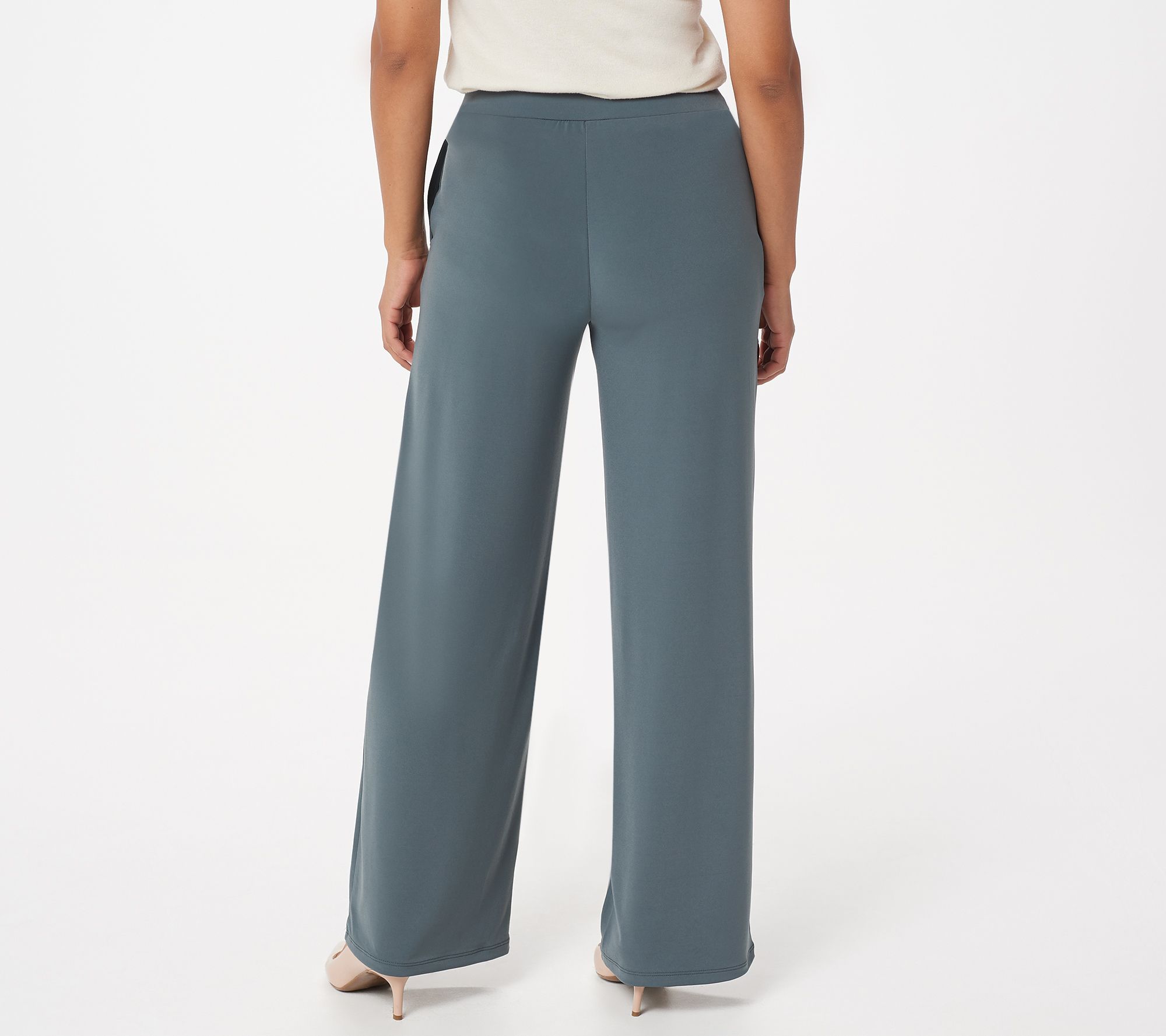 Susan Graver Petite Liquid Knit Palazzo Pants - QVC.com