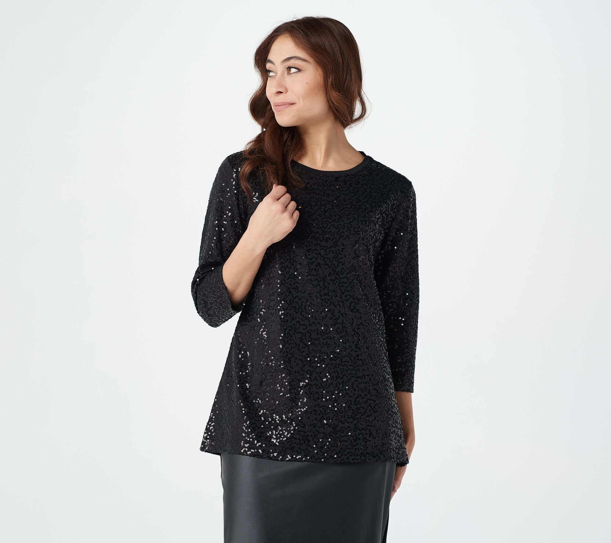 qvc sequin tops