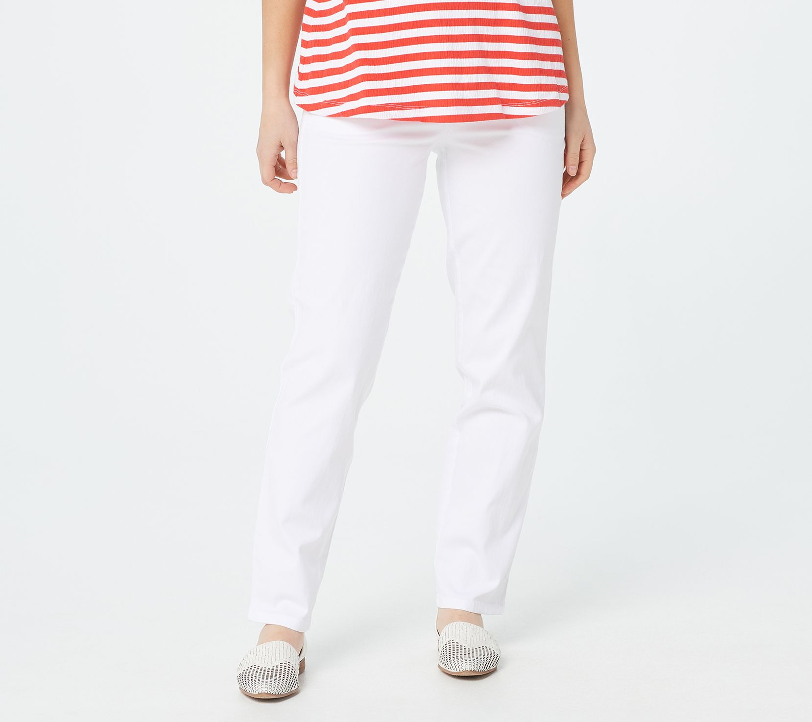 Denim & Co. Original Waist Stretch Regular Side Pocket Pants - Core