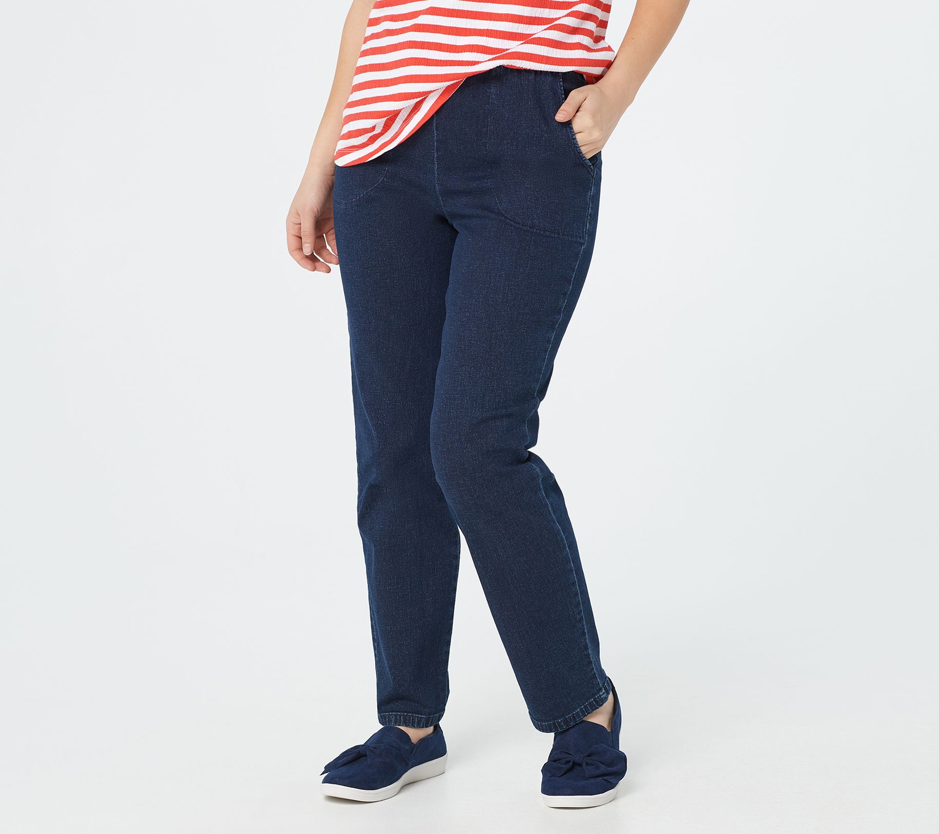 qvc jeans elastic waist
