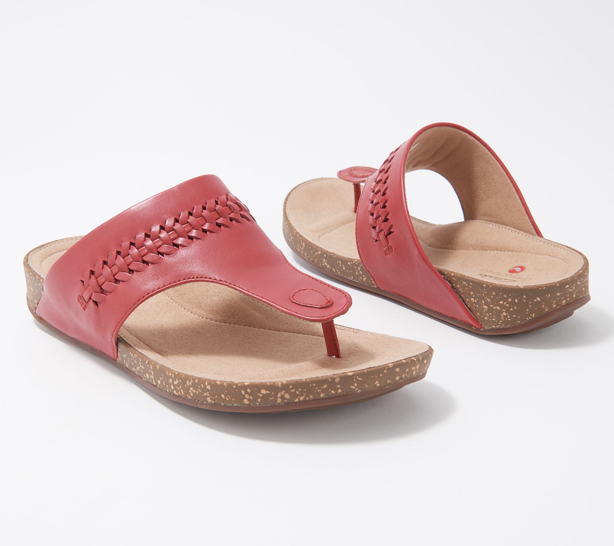 Clarks Unstructured Leather Thong Sandals Un Perri Vibe