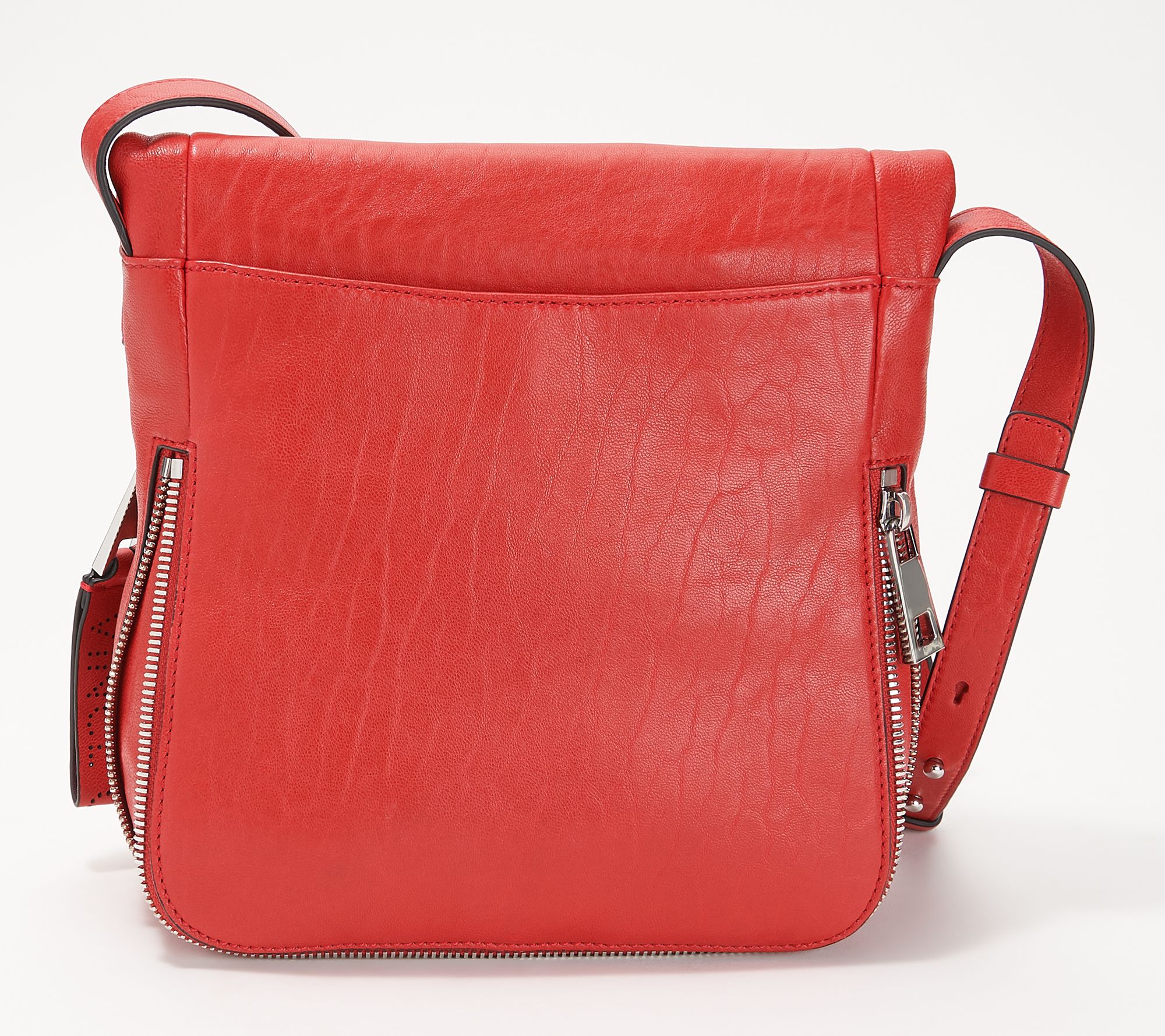 "As Is" Vince Camuto Leather Crossbody w/ Zipper Detail Sonny