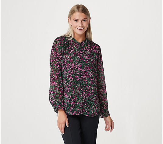 Linea by Louis Dell'Olio Floral Printed Blouse