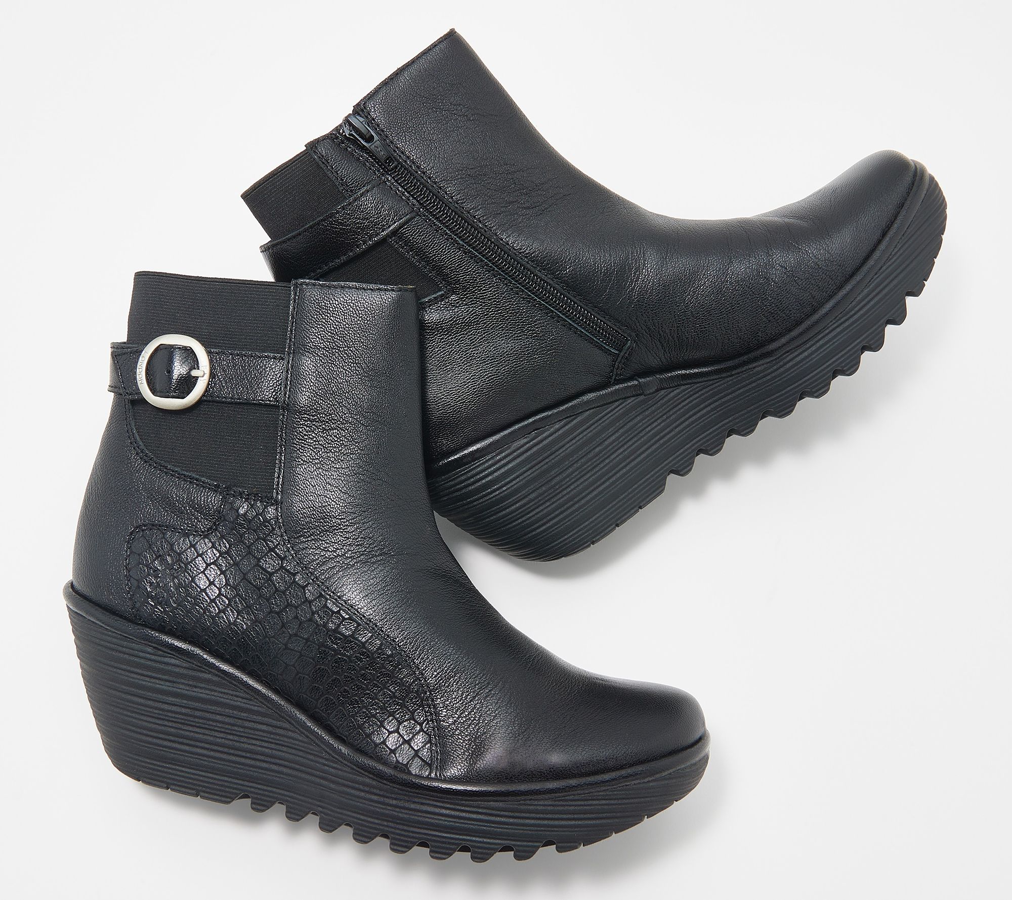 "As Is" Fly London Wedge Ankle Boot - Yima