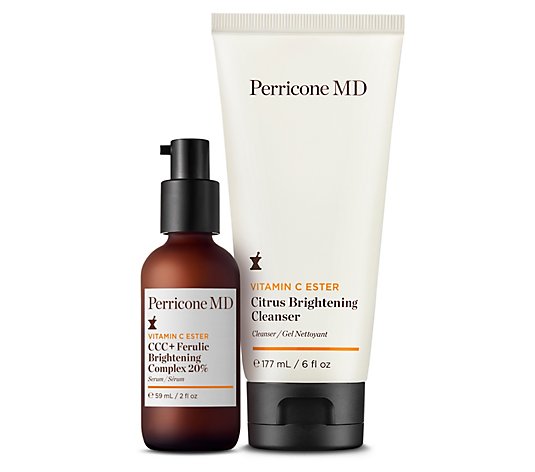 Perricone MD Vitamin C Ester Brightening Serum & Citrus Cleanser Set